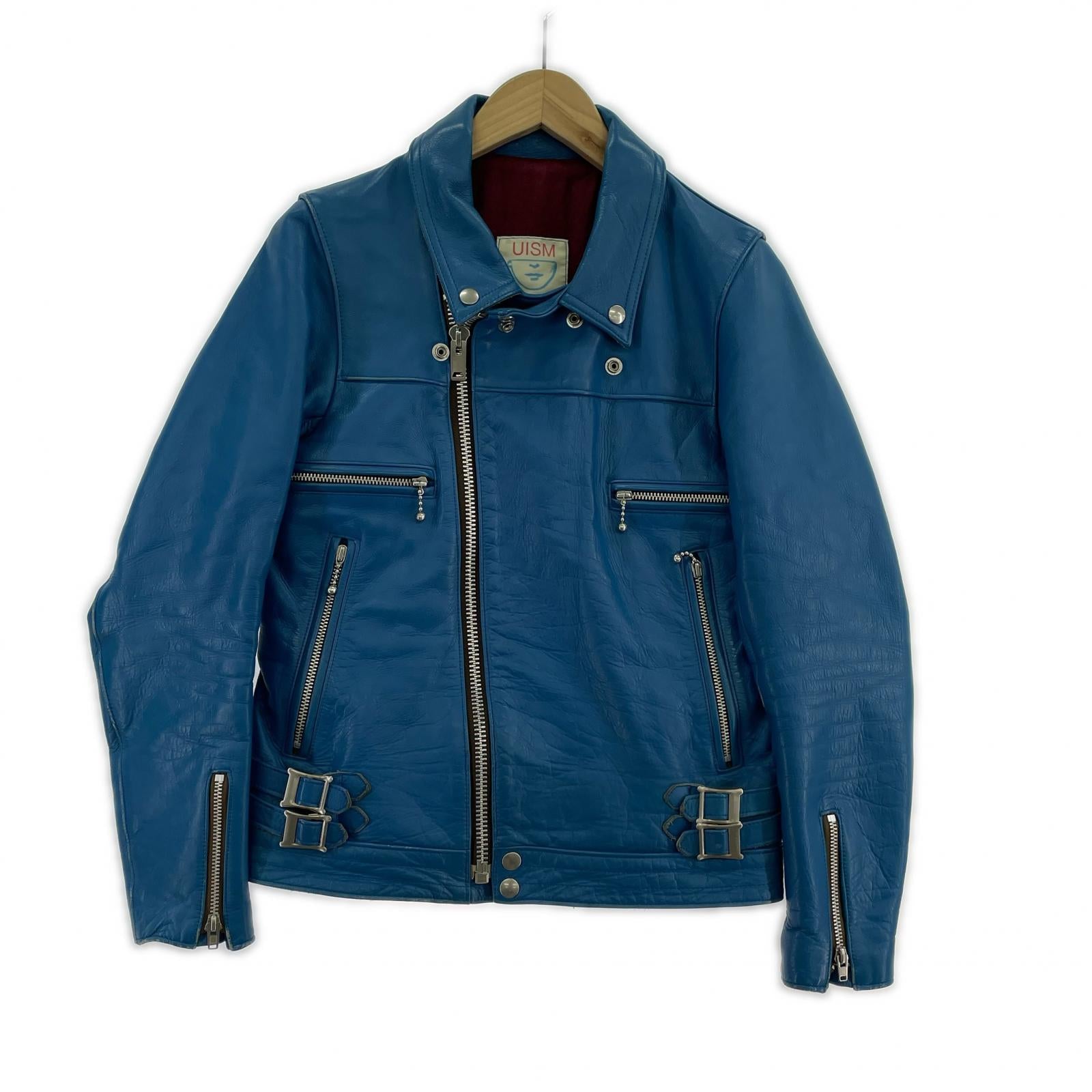 ジャケット 08AW ライダースジャケット 0 ブルー