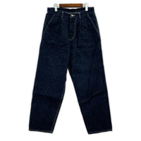 デニムパンツ Selvage Denim Two Tuck Tapered Pants 2 ネイビー