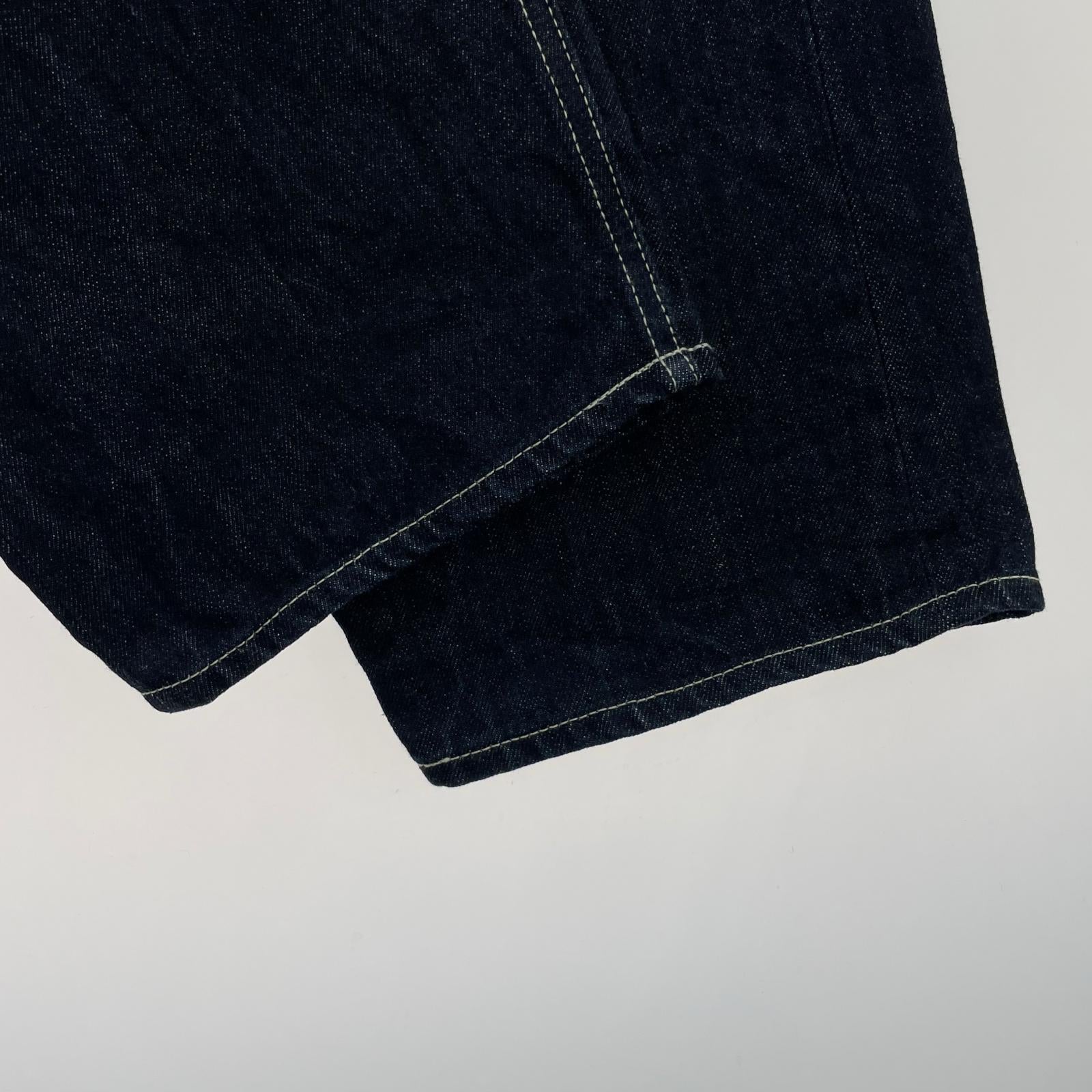 デニムパンツ Selvage Denim Two Tuck Tapered Pants 2 ネイビー