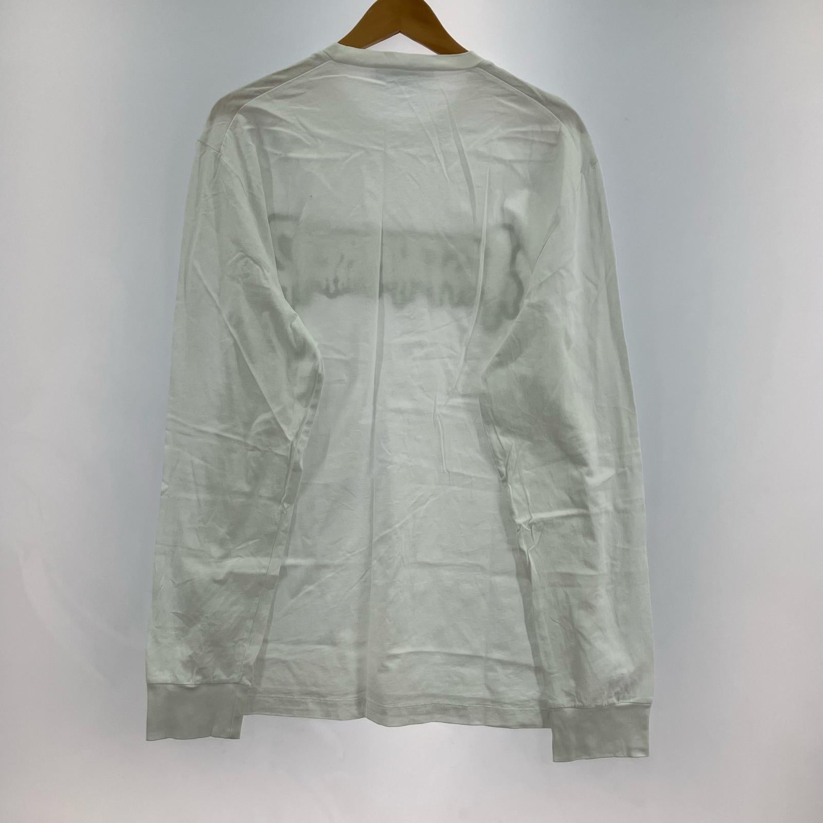 長袖Tシャツ ロゴプリント L/S Tee 白 L L ホワイト