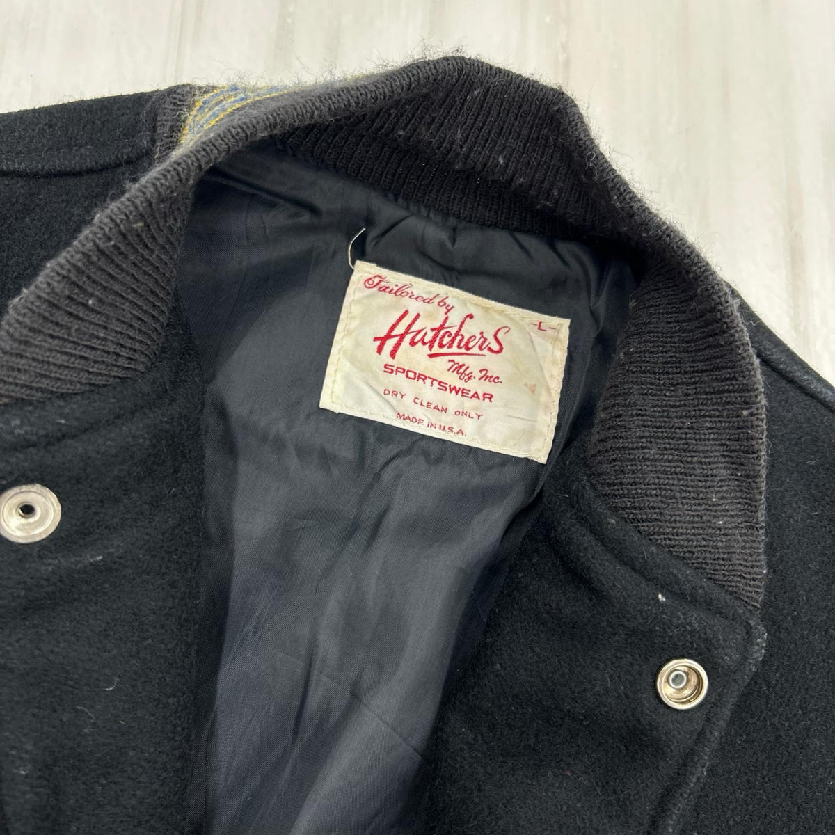 ジャケット Hatchers スタジャン 黒(L) L