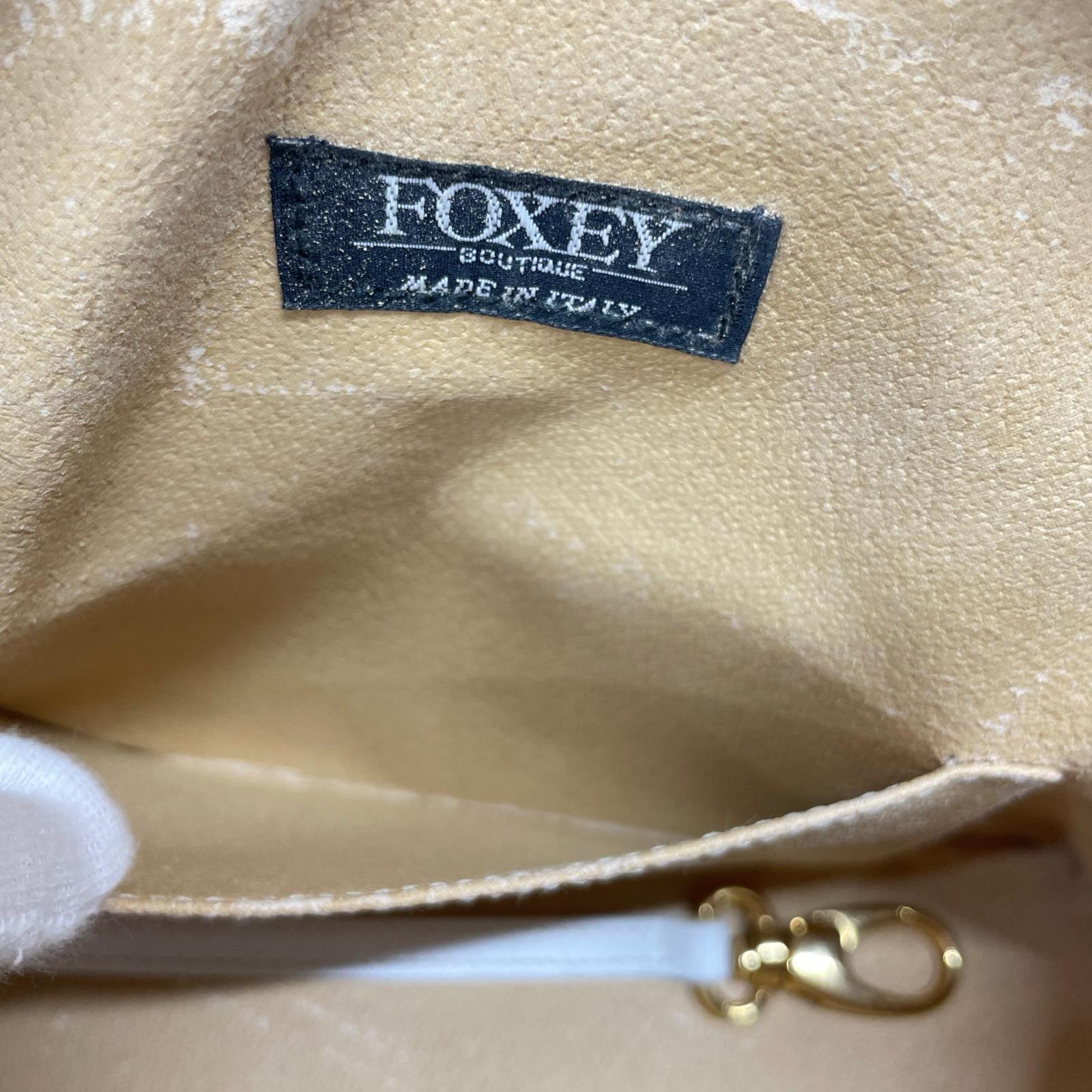 ハンドバッグ FOXEY ハンドバッグ 白 ホワイト