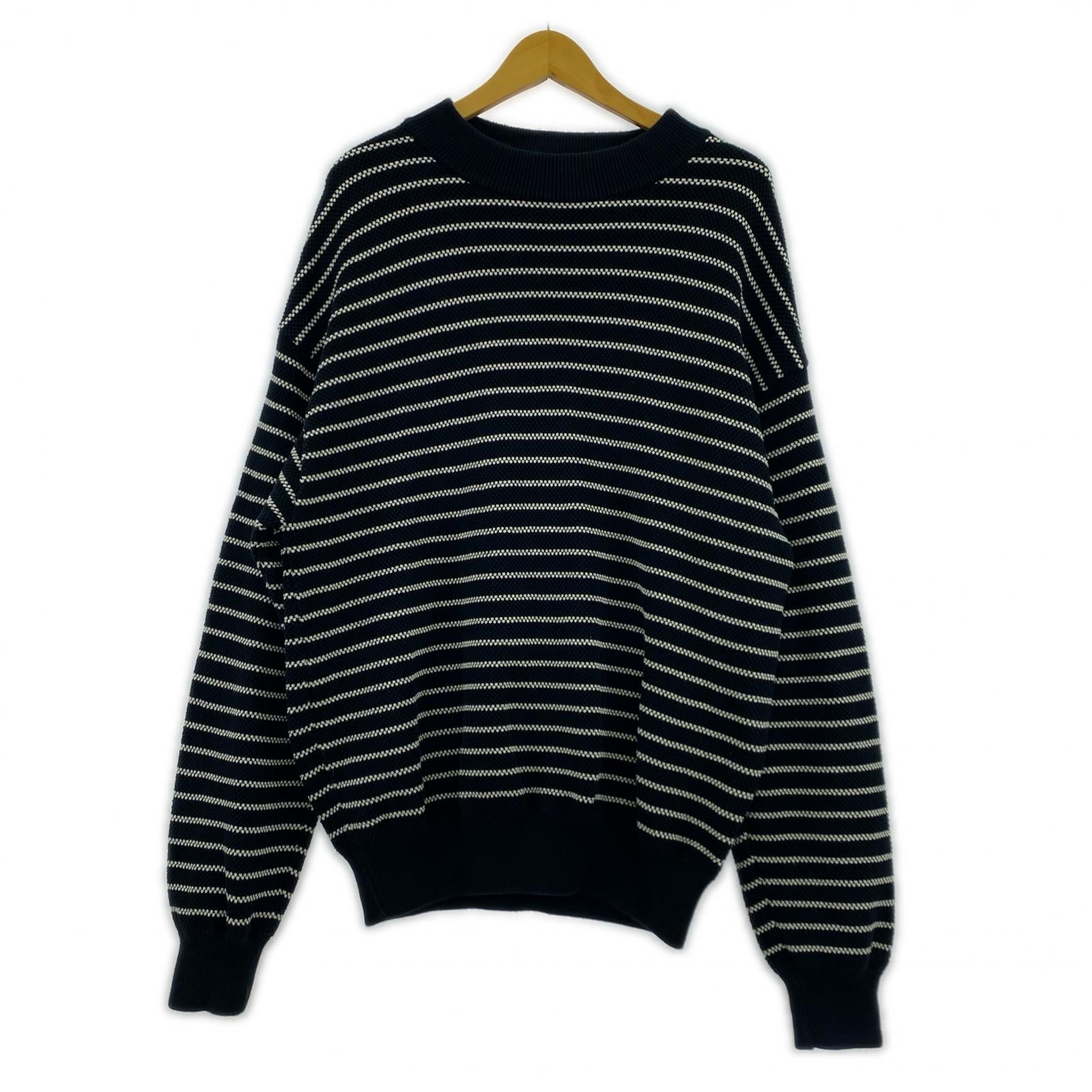 長袖Tシャツ Moss stitch Moc Neck L/S サイズ2 2 ブラック