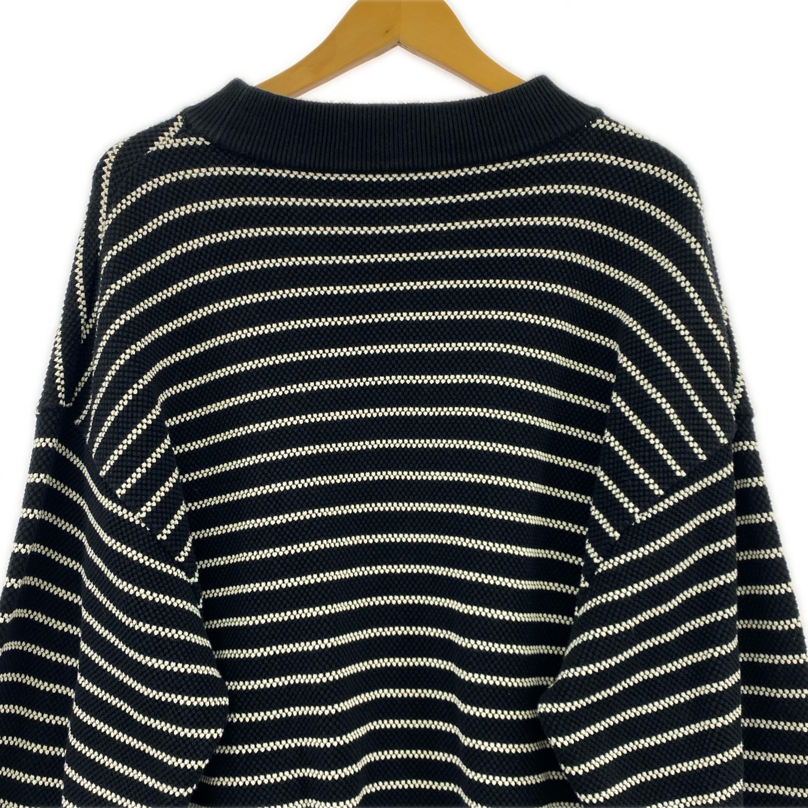 長袖Tシャツ Moss stitch Moc Neck L/S サイズ2 2 ブラック