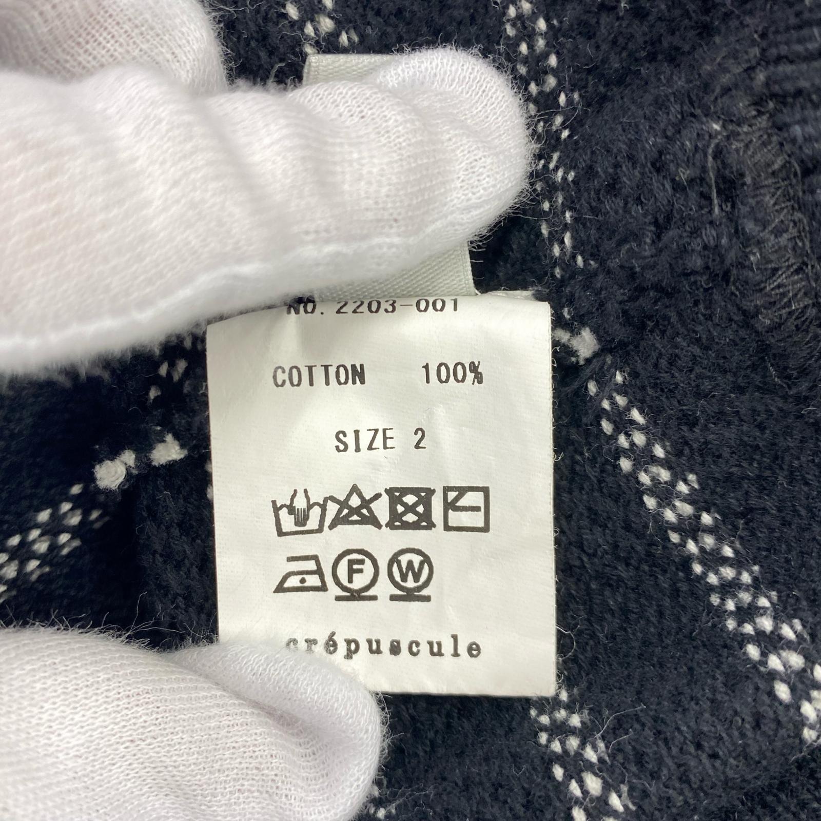 長袖Tシャツ Moss stitch Moc Neck L/S サイズ2 2 ブラック
