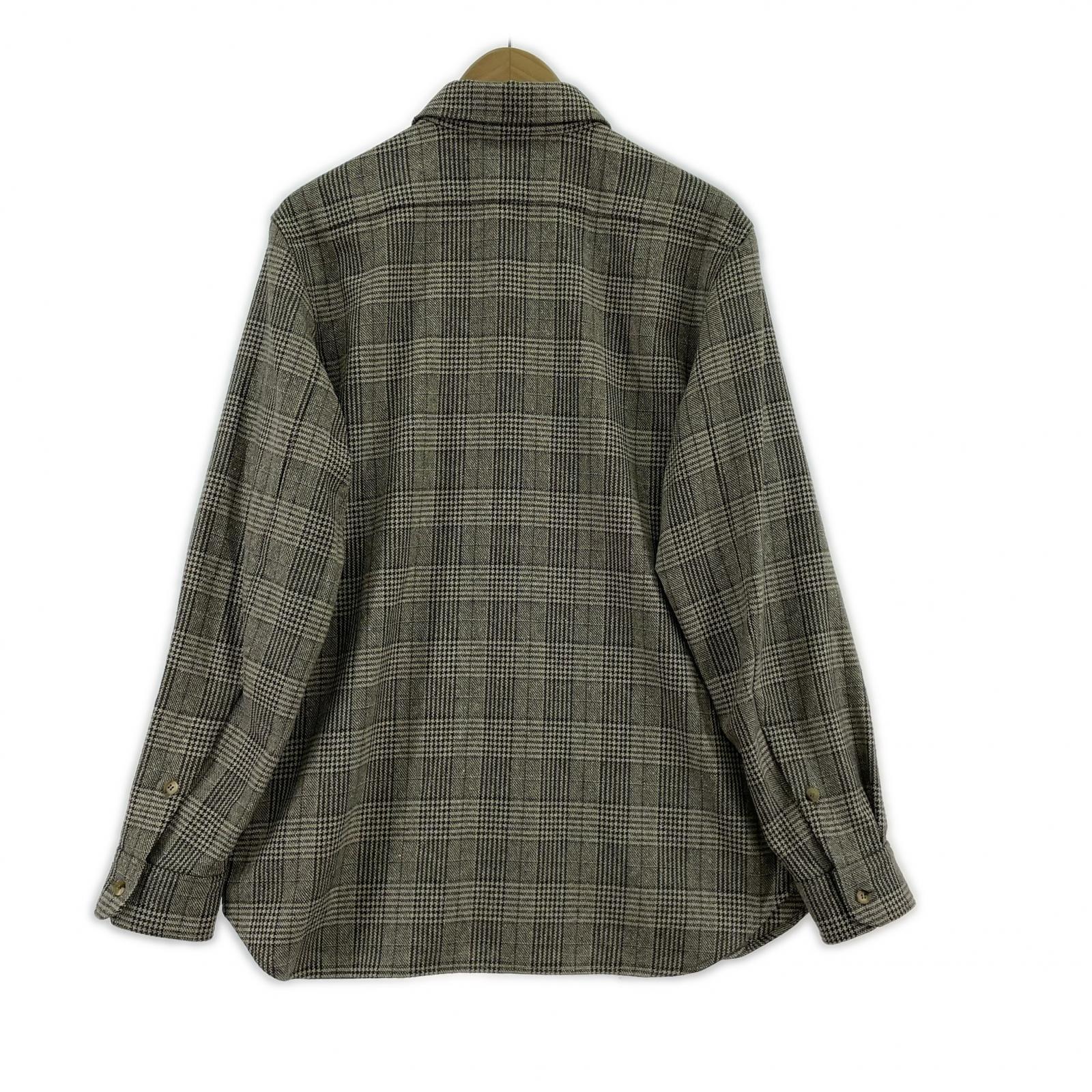 長袖シャツ 山内 25AW ネップシルクウール・オープンカラーシャツ 3 ブラウン