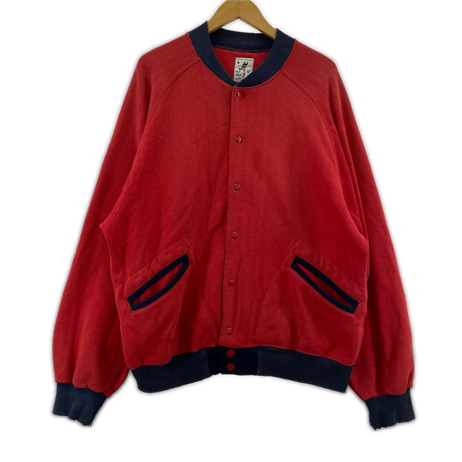 ジャケット USA製 スウェットジャ0ケット RED M M レッド
