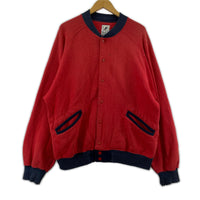 ジャケット USA製 スウェットジャ0ケット RED M M レッド