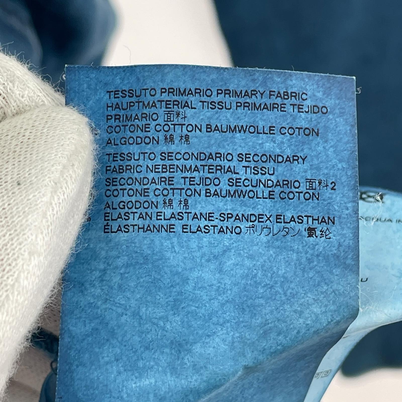 スウェット 16AW クラック加工 後染めスウェット L ブルー