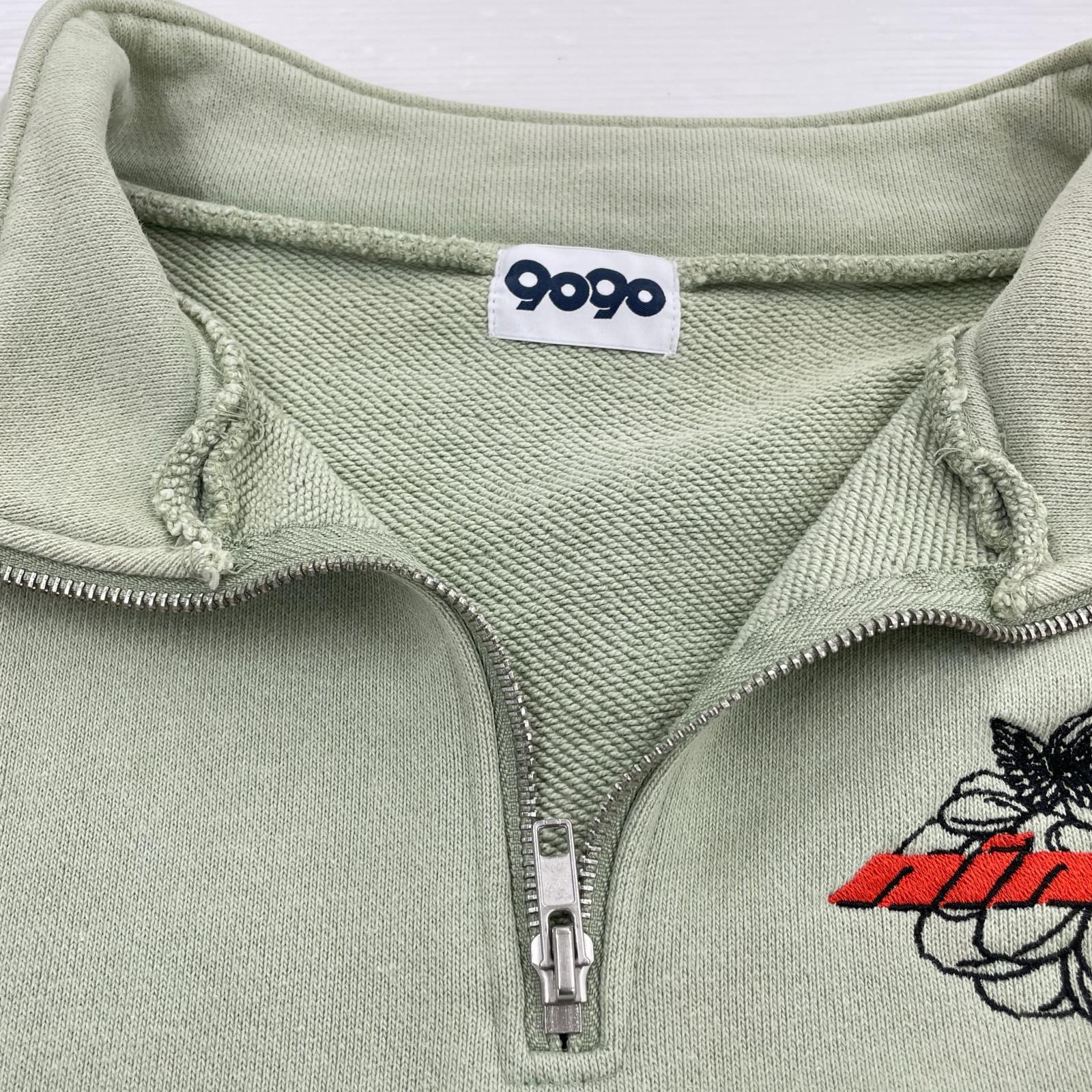 スウェット NINETY ハーフジップ 緑(XL) グリーン