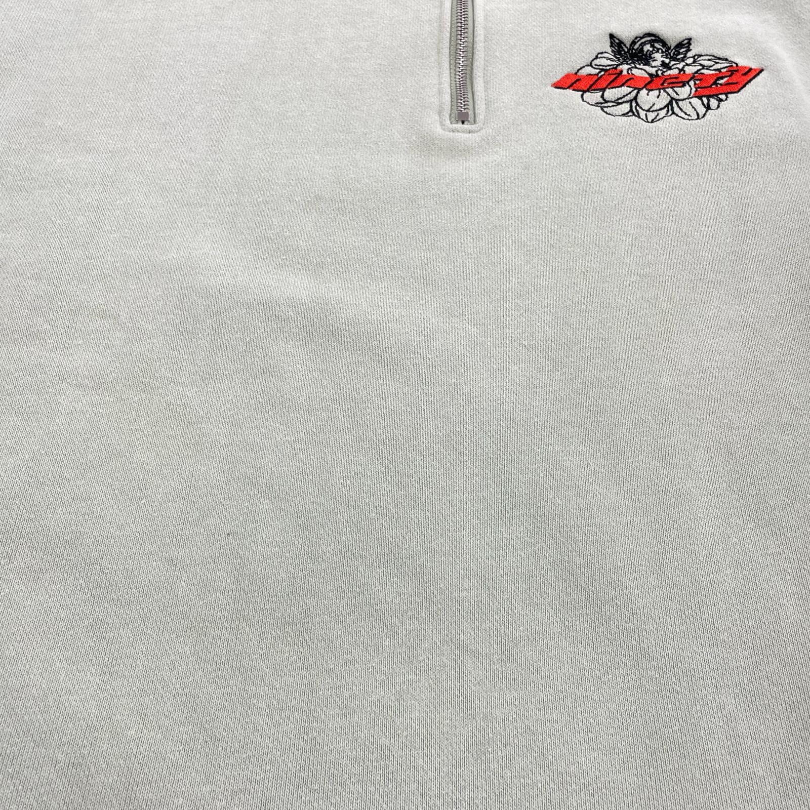 スウェット NINETY ハーフジップ 緑(XL) グリーン