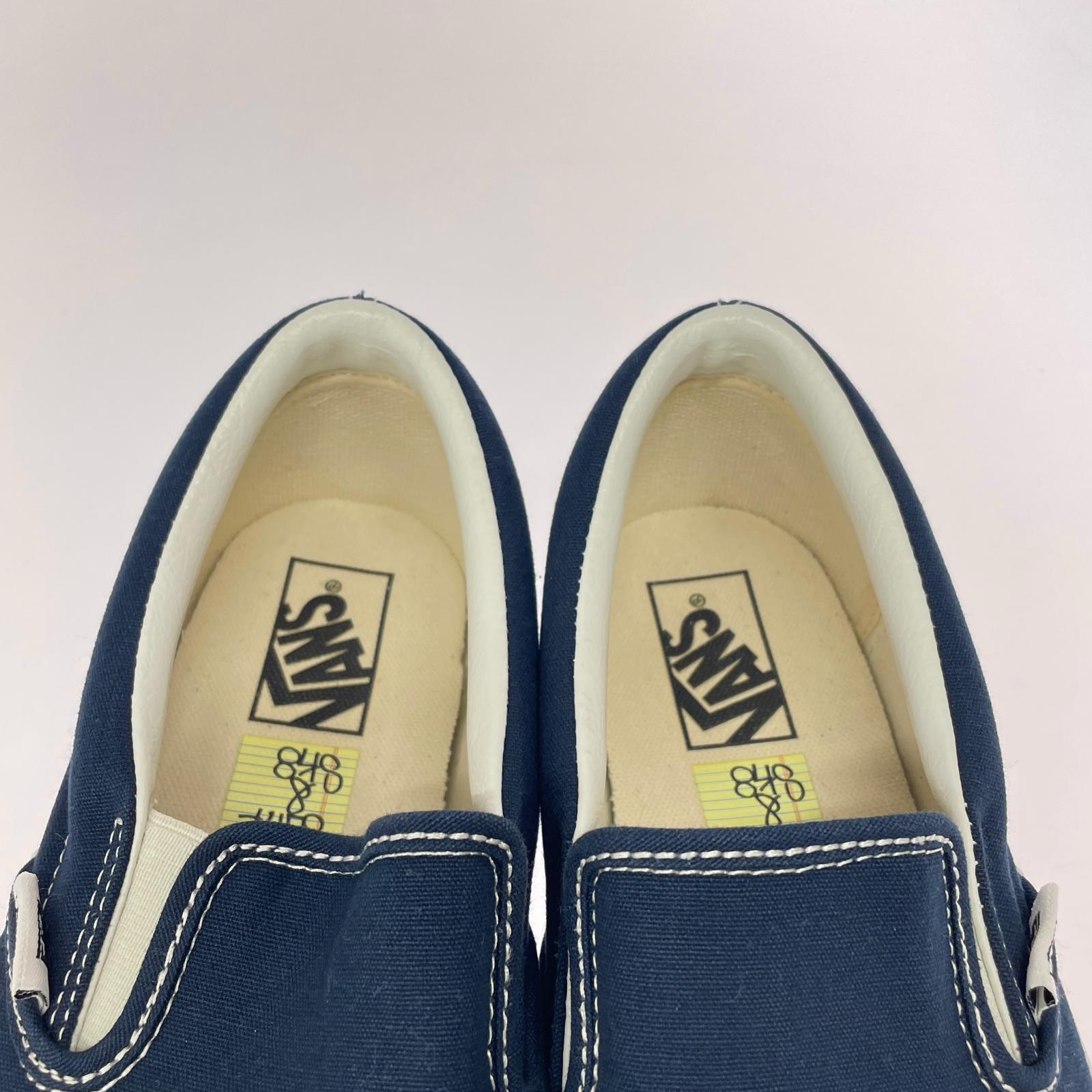 スニーカー ×beams/slip-on/26.5 26.5cm (US8 1/2 UK8 EU43) ネイビー
