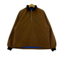 ジャケット QUILTED HALF ZIP SHIRT M BRW M ブラウン