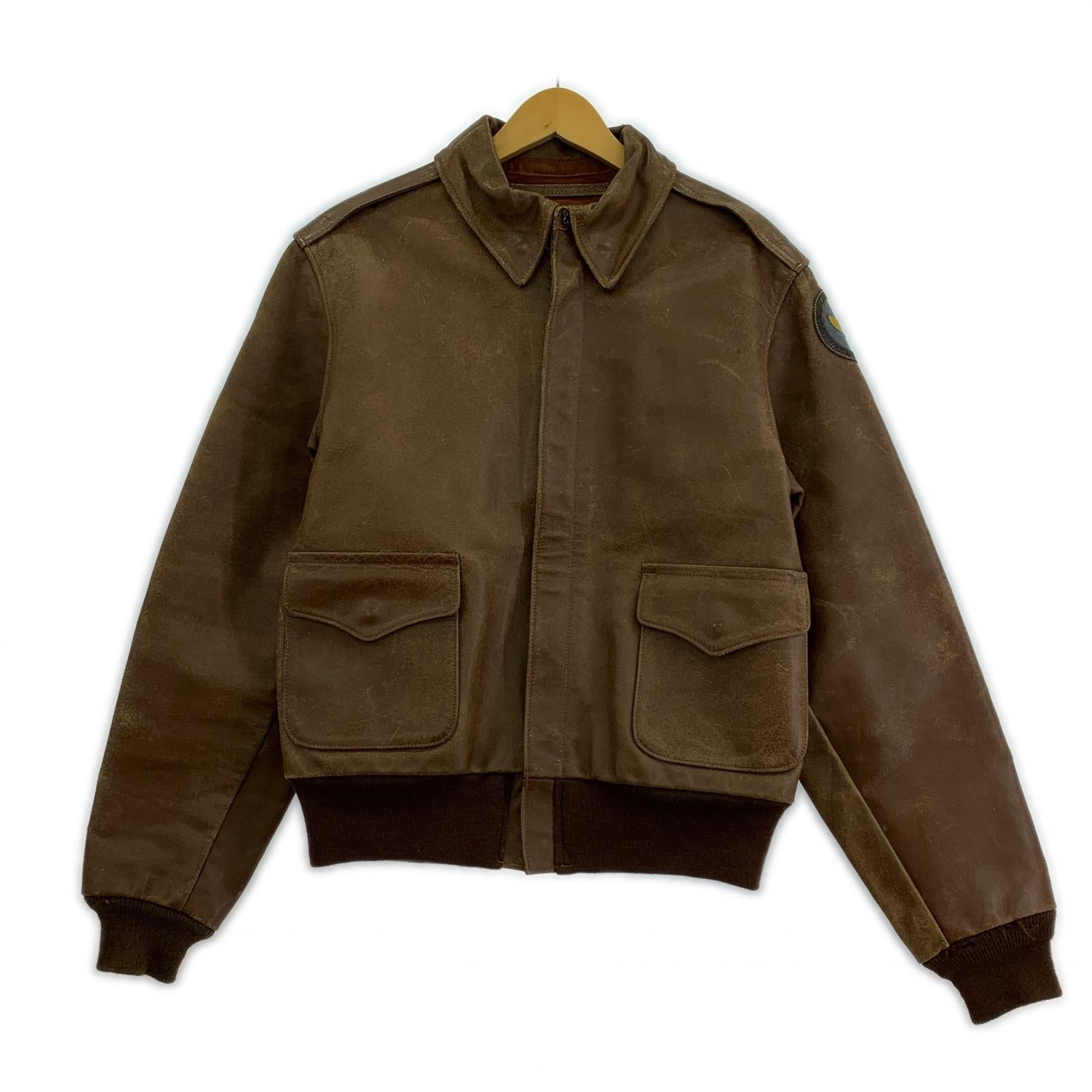 ジャケット A-2 McCOYジップ 茶(40) 40 ブラウン