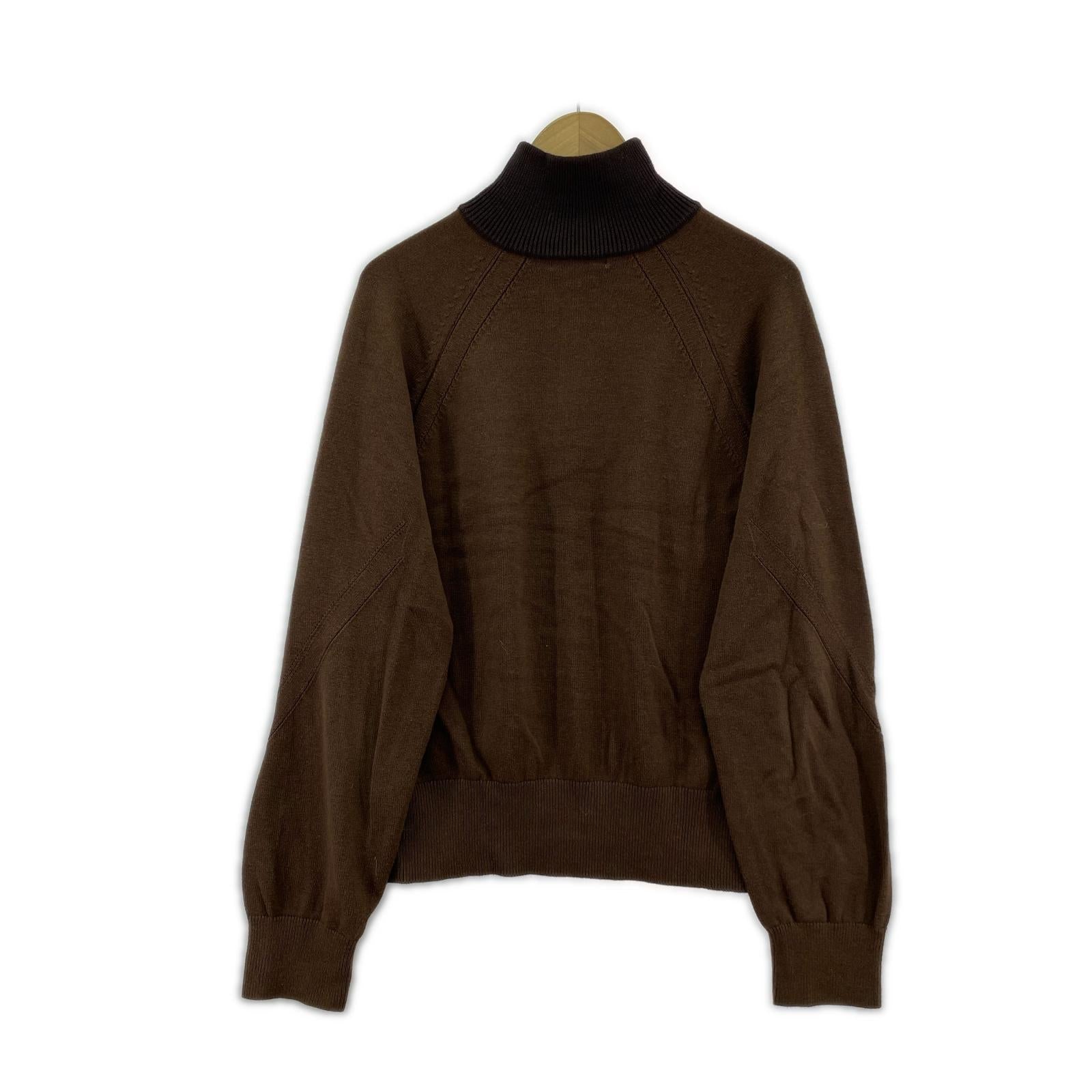 ニット VUJADE FRANK STRUCTURED HAIF-ZIP KNIT L ブラウン