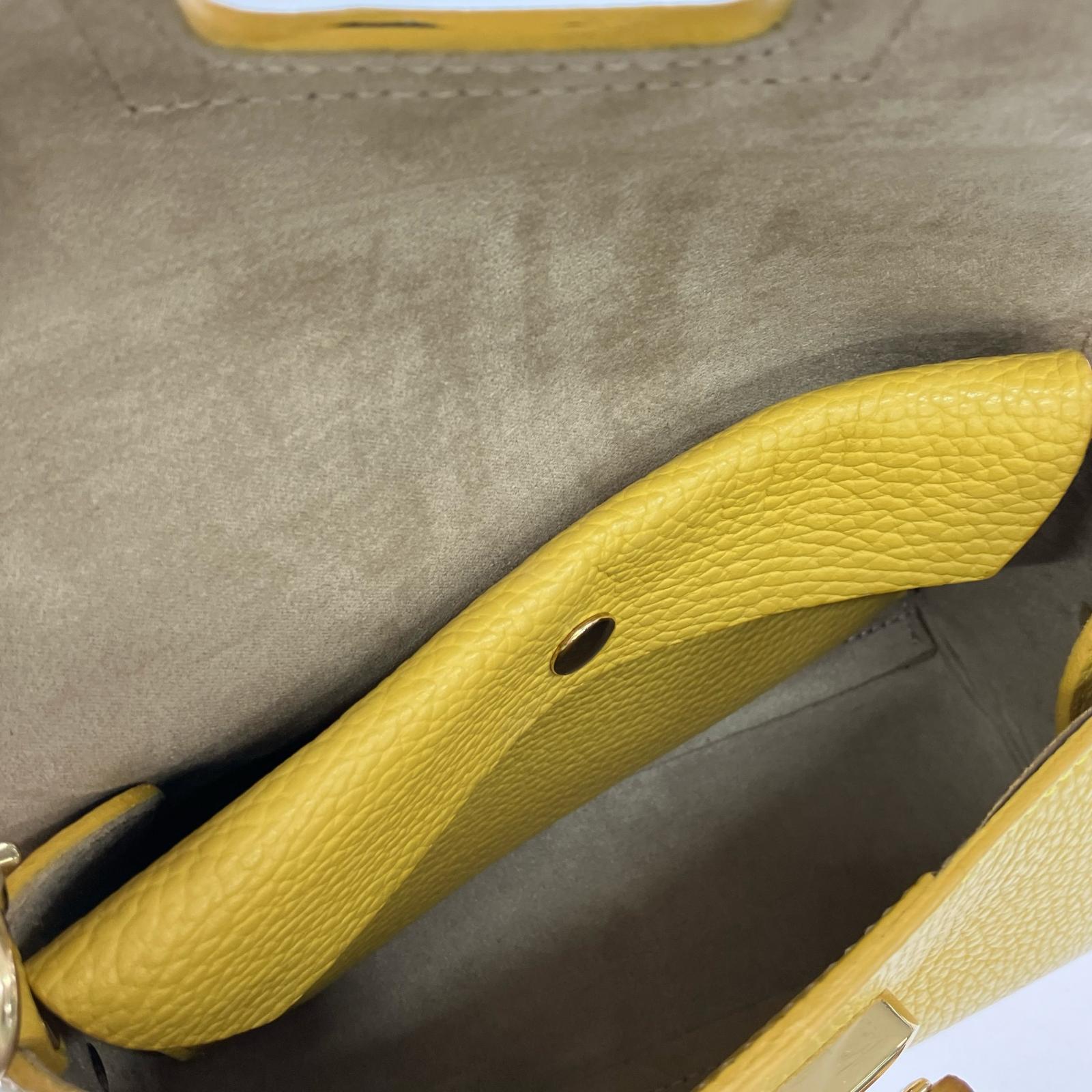 ショルダーバッグ Gianni notaro バンブー ショルダー イエロー イエロー