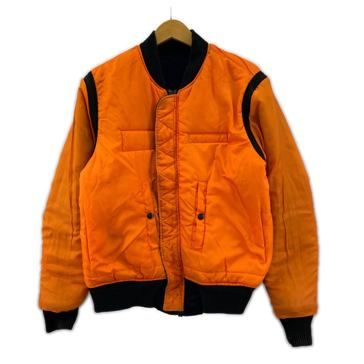 ジャケット 24karats 袖レザー MA-1ジャケット ネイビー M M ネイビー