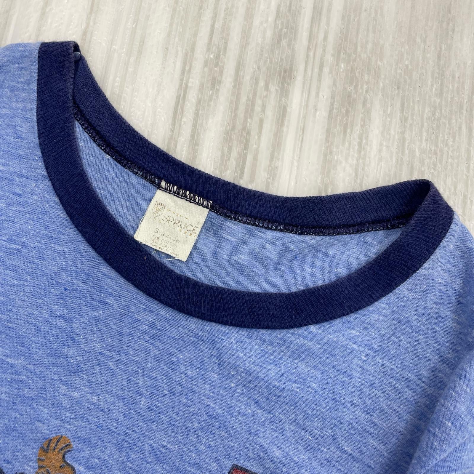 半袖Tシャツ SPRUCE スヌーピー 染み込み S ブルー
