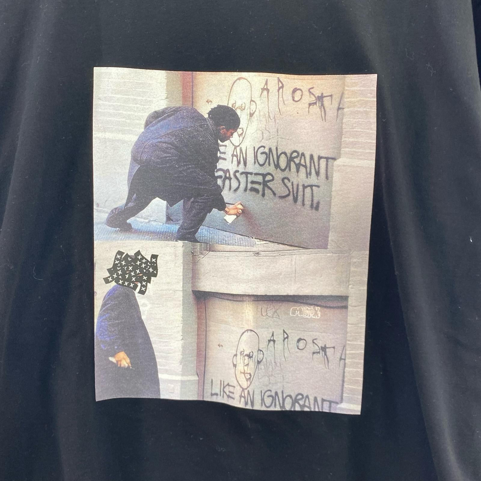 長袖Tシャツ プリントデザイン XXL 黒 ブラック
