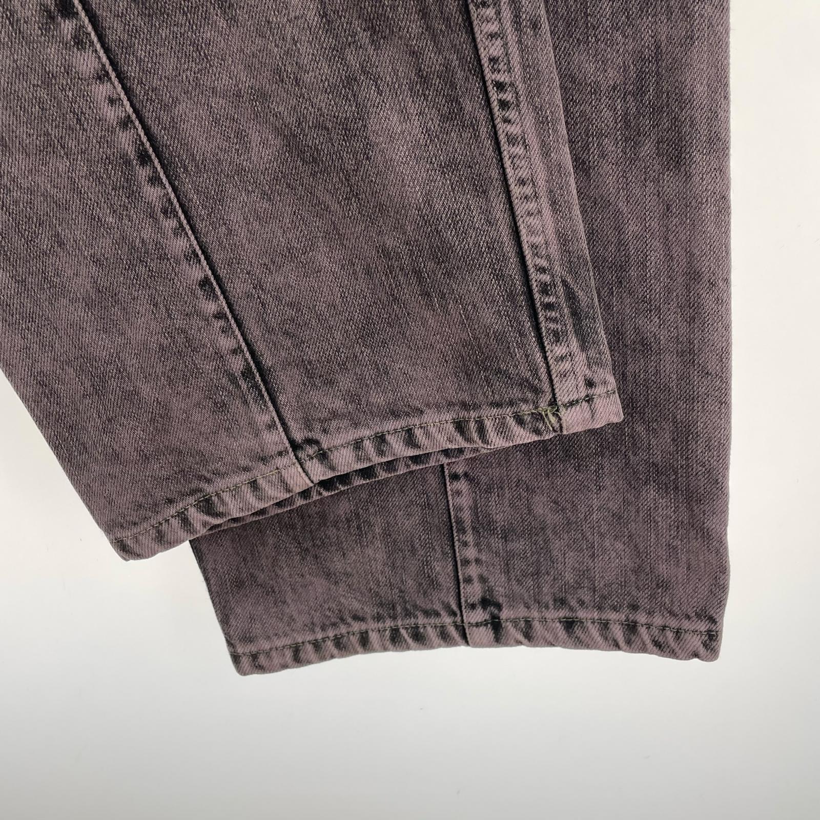 デニムパンツ BLEACHE DYE DENIM WIDE STRAIGHT 5P PANTS 1 パープル