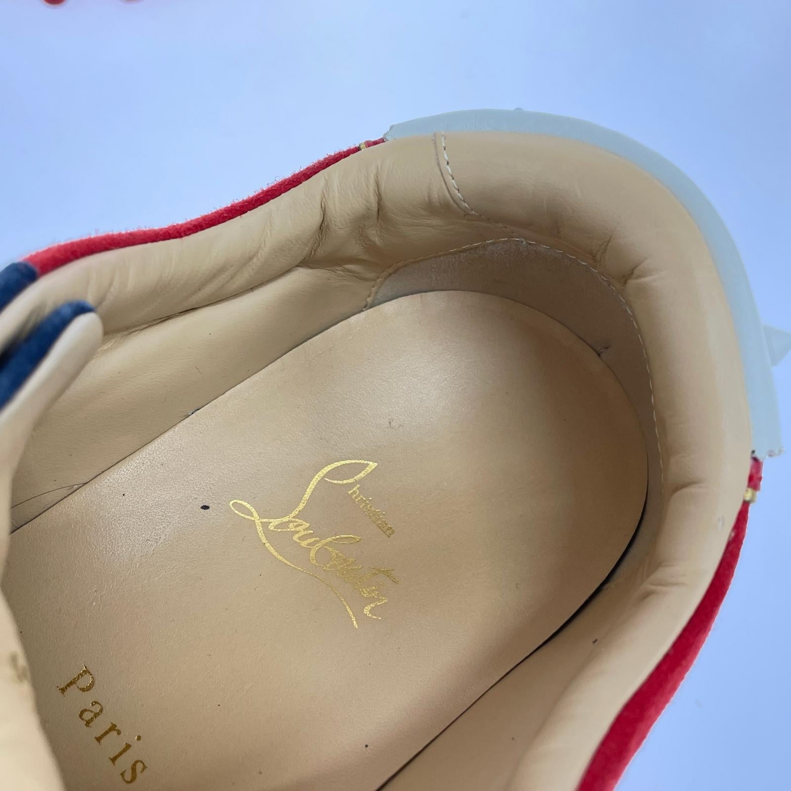 C.Louboutin LOUBISHARK ルビシャークスニーカー 43 紺×赤 43