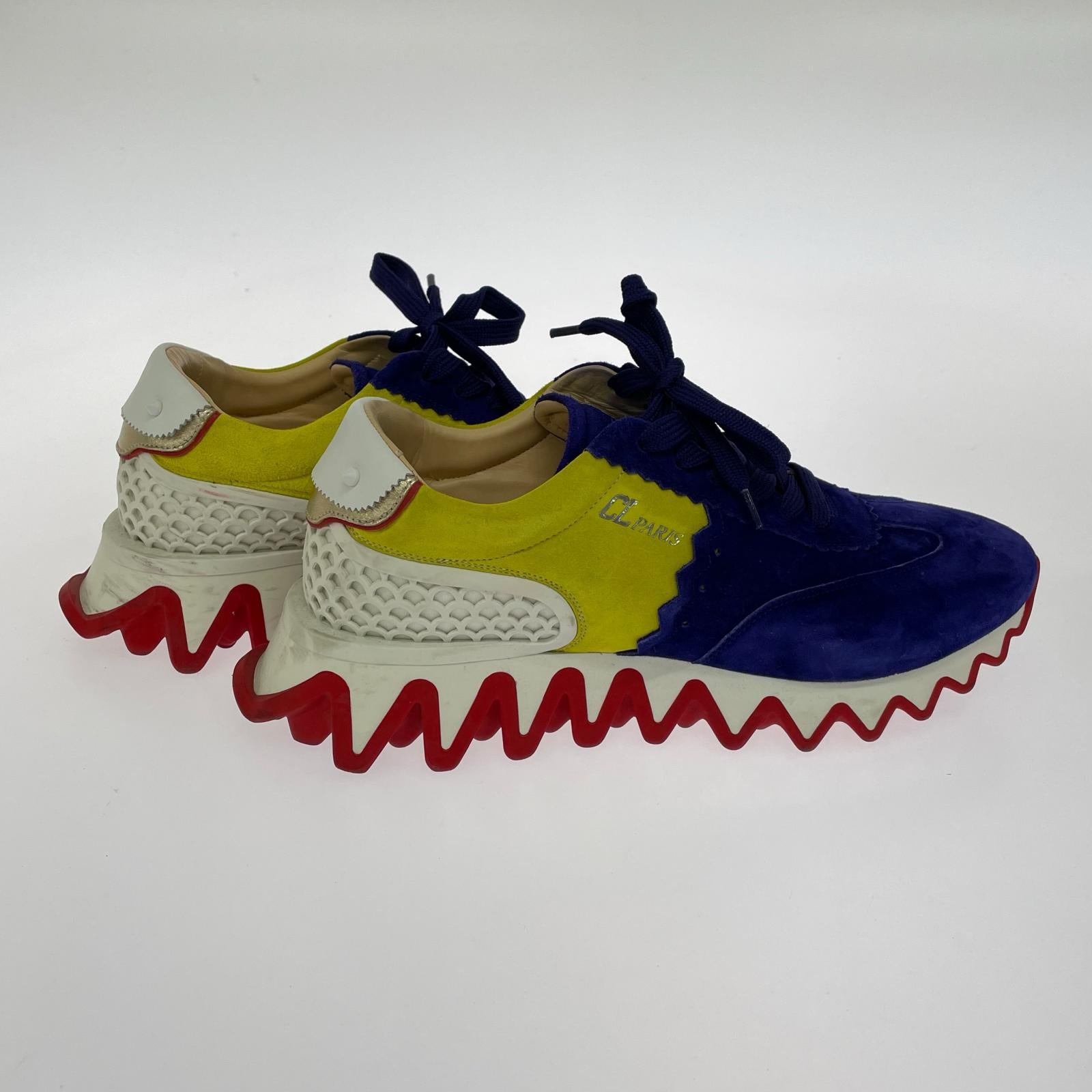 C.Louboutin LOUBISHARK ルビシャークスニーカー 43 紫×黄 43
