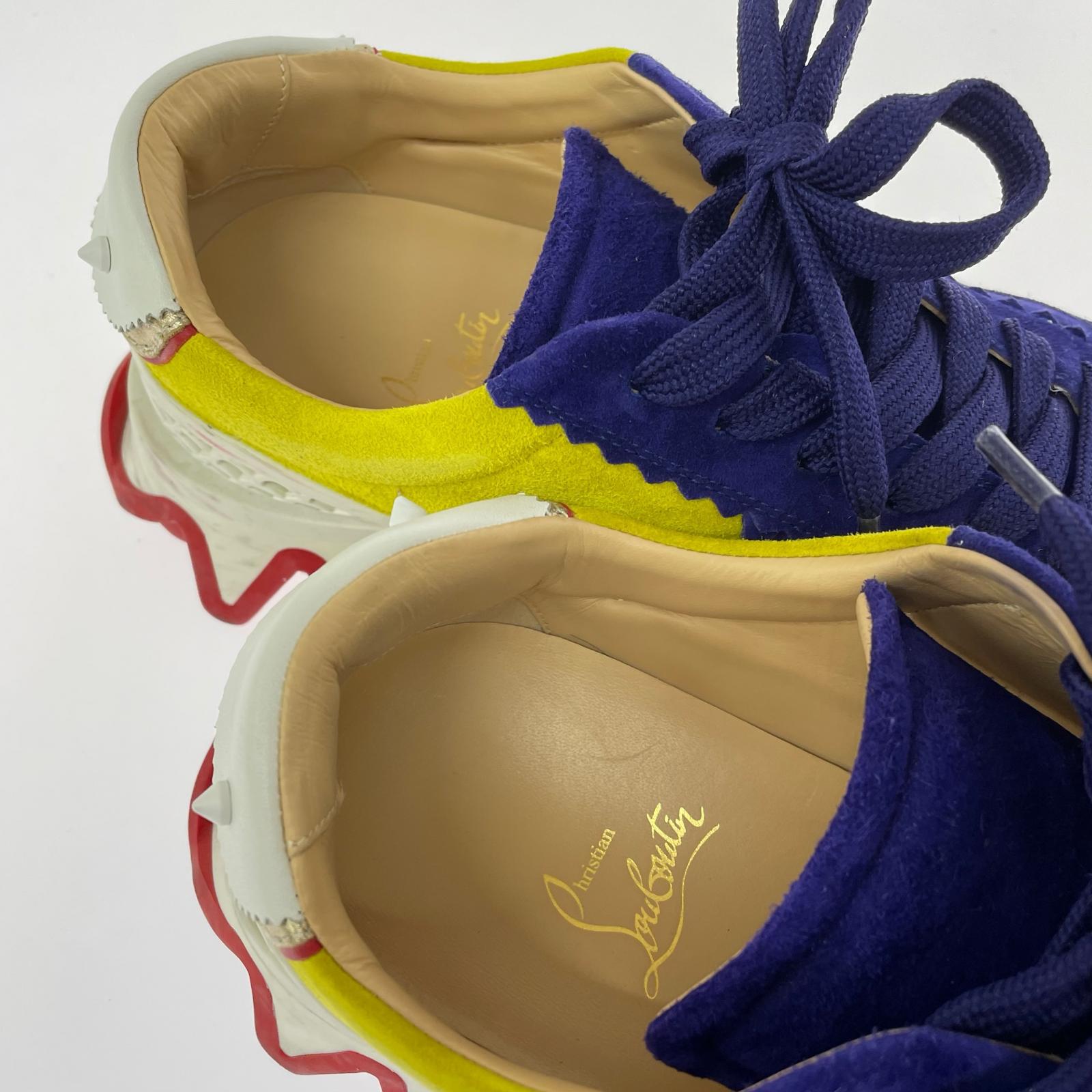 C.Louboutin LOUBISHARK ルビシャークスニーカー 43 紫×黄 43