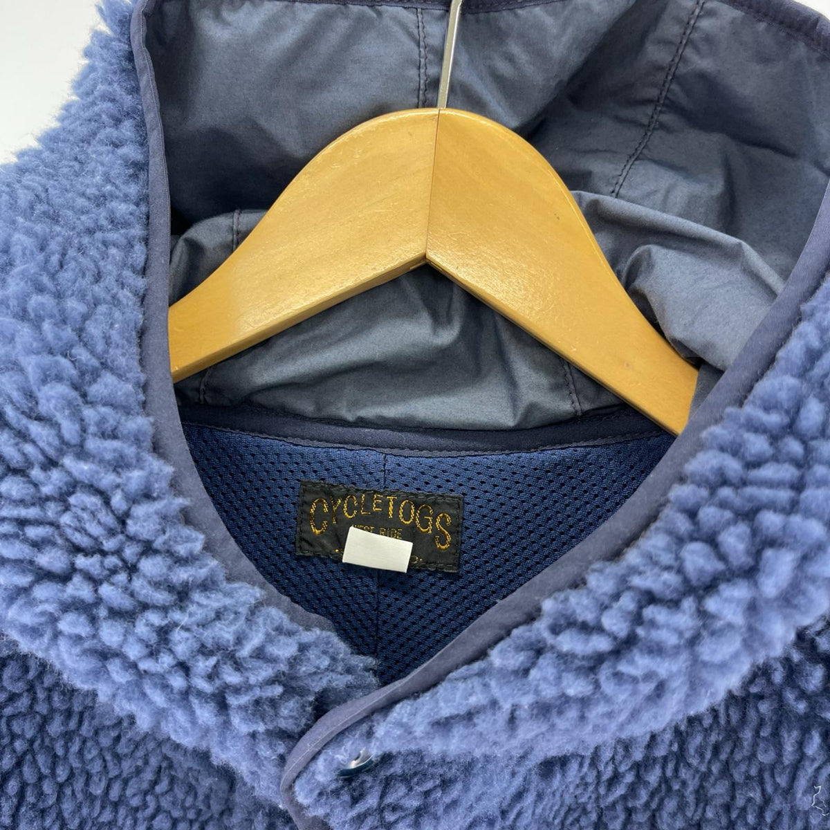 ジャケット ボア フードジャケット 青 38 ネイビー
