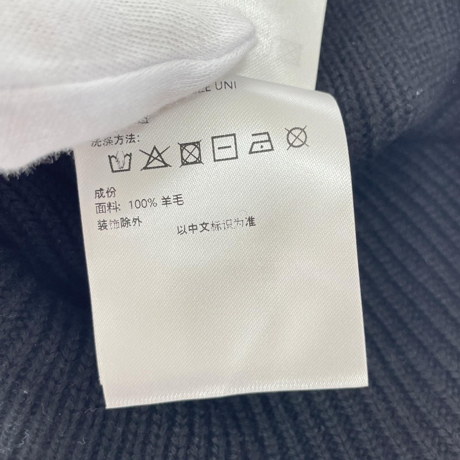 ニットキャップ ロゴパッチ ブラック