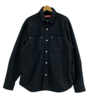 長袖シャツ 25FW faux suede snap shirt 中古 M ブラック