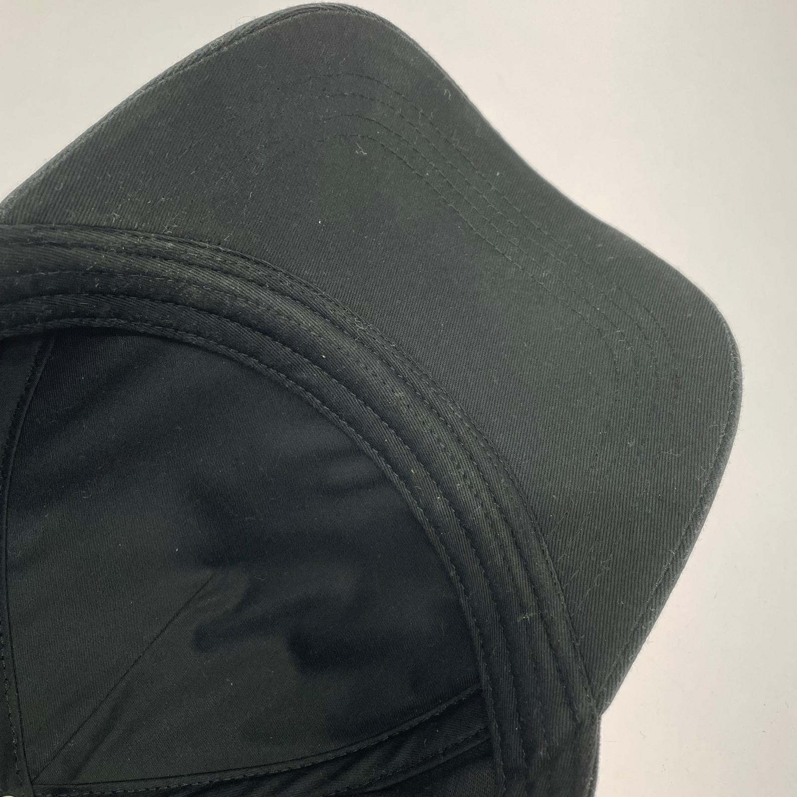 キャップ MONCLER BASEBALL レザーアイコンパッチ CAP 黒 ブラック