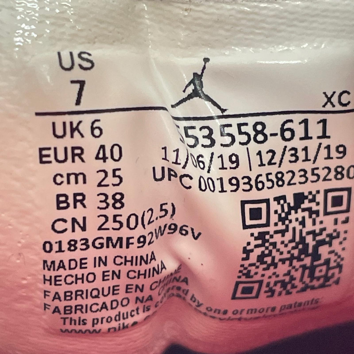 スニーカー Air Jordan 1 Low (25.0) 553558-611 25cm (US7 UK6 1/2 EU40)
