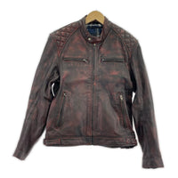 ライダースジャケット DEGNER シングルライダースジャケット L L レッド