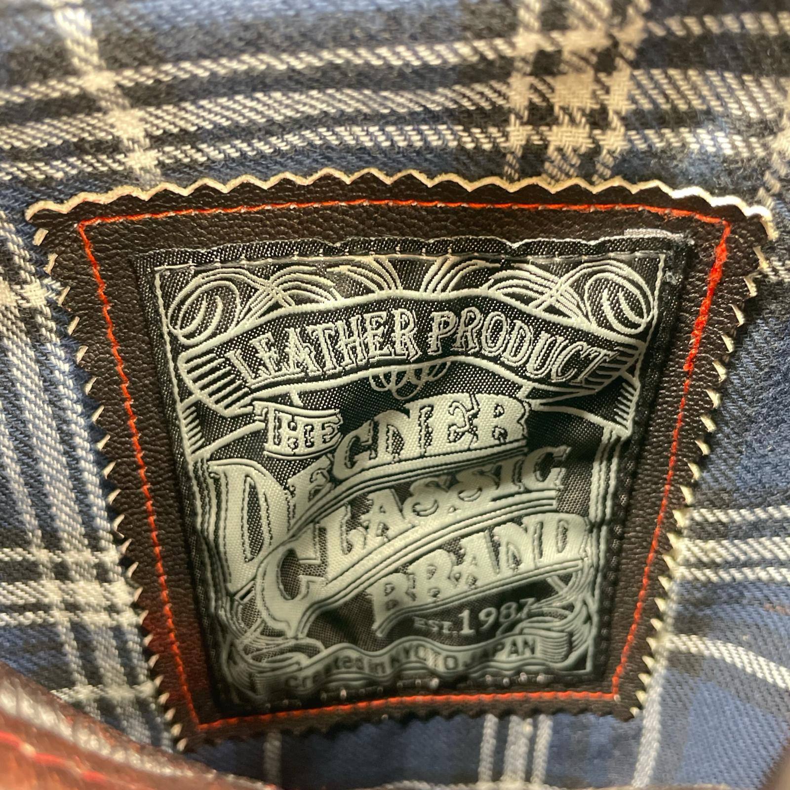 ライダースジャケット DEGNER シングルライダースジャケット L L レッド
