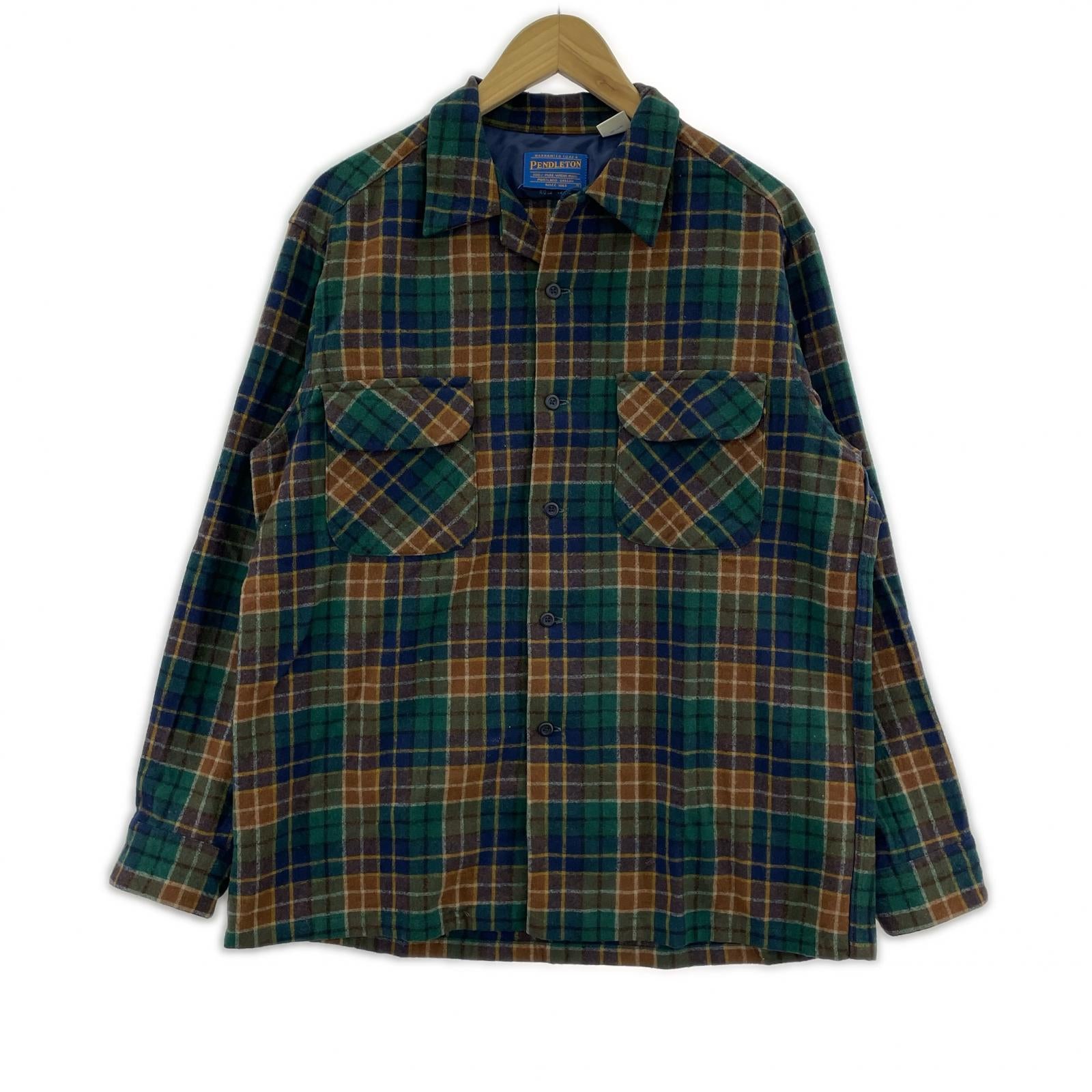 長袖シャツ PENDLETON ウールシャツ 90s~ (L) L