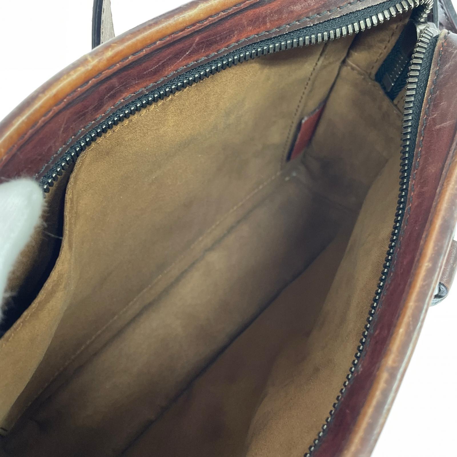 ショルダーバッグ Berluti アンジュールガリバー スクリットレザー レッド