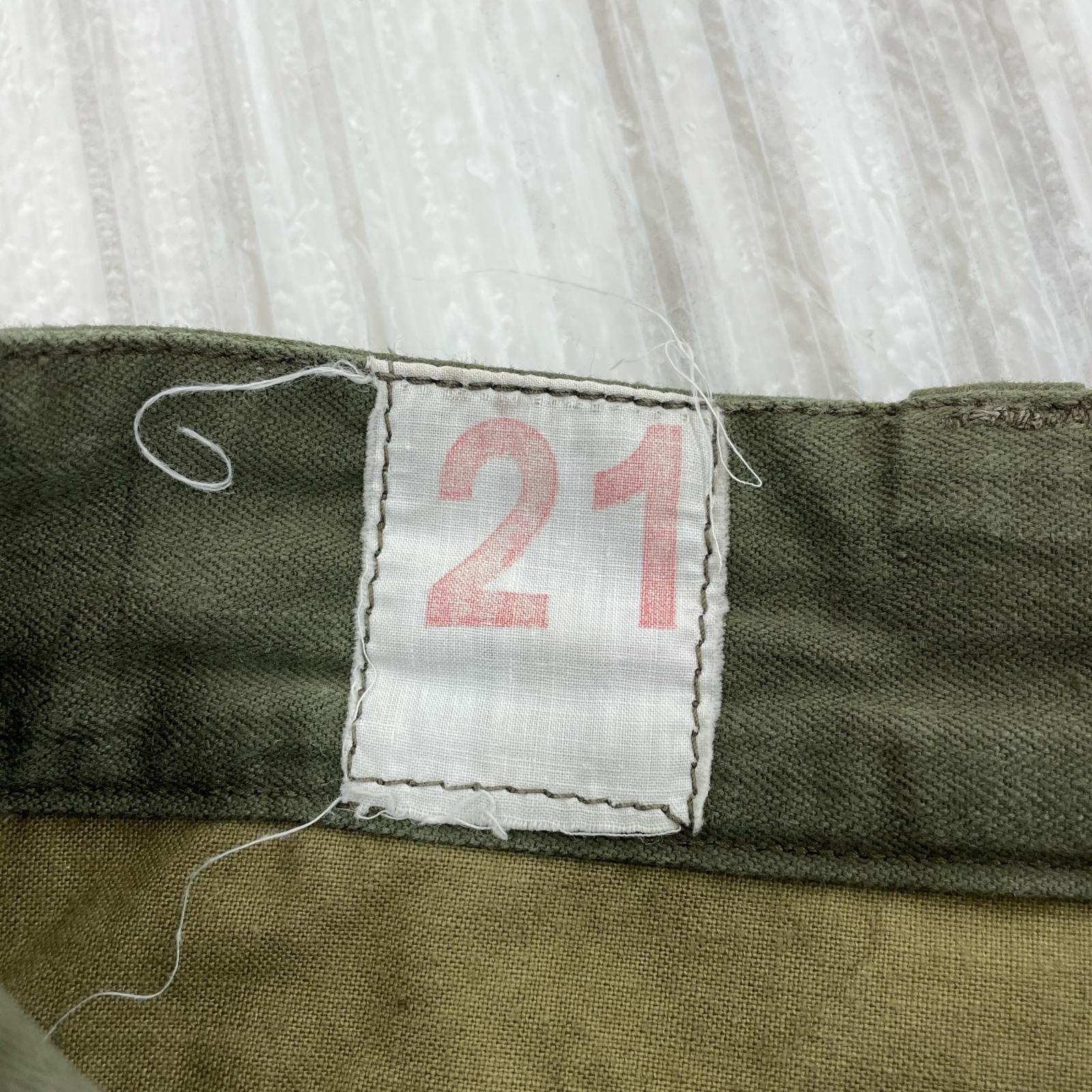 パンツ 60s フランス軍 M-47後期 グリーン