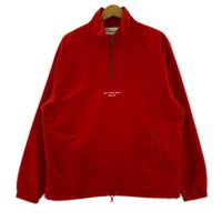 その他トップス ナイロンハーフジップカットソー レッド S S レッド