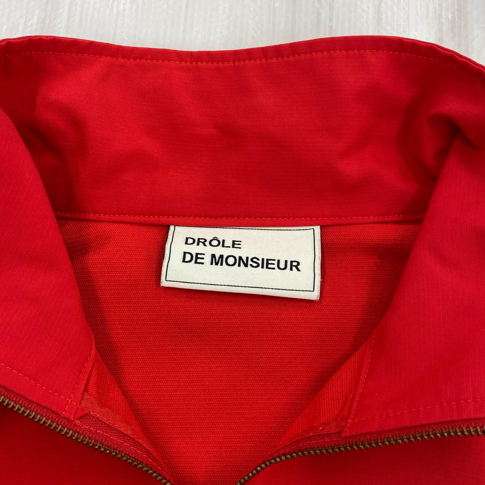 その他トップス ナイロンハーフジップカットソー レッド S S レッド
