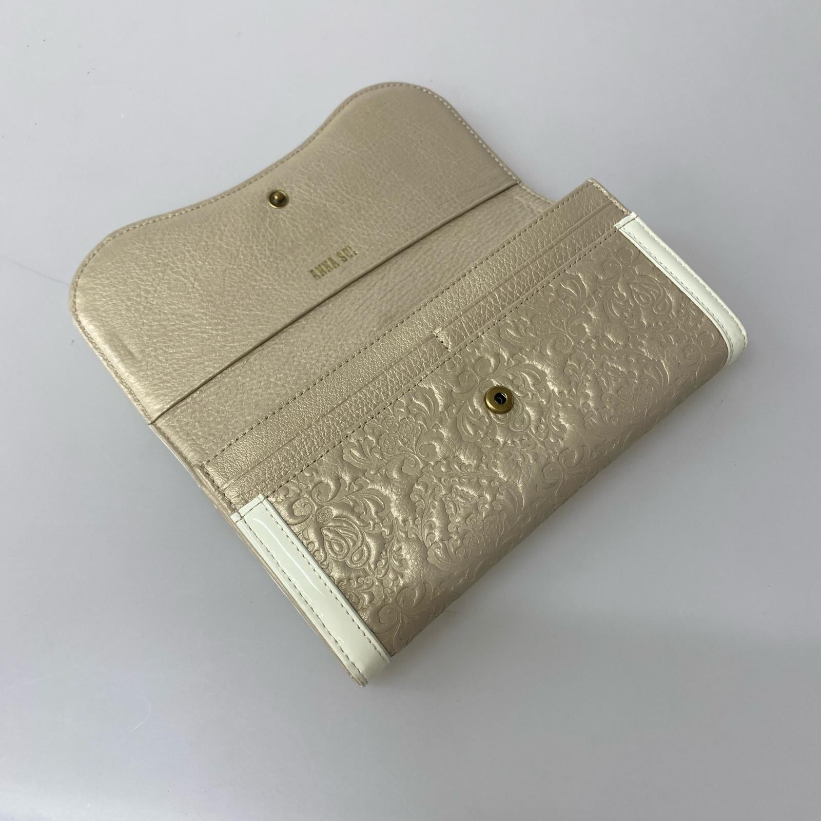 長財布 セルパン がま口 長財布 白/ベージュ ベージュ