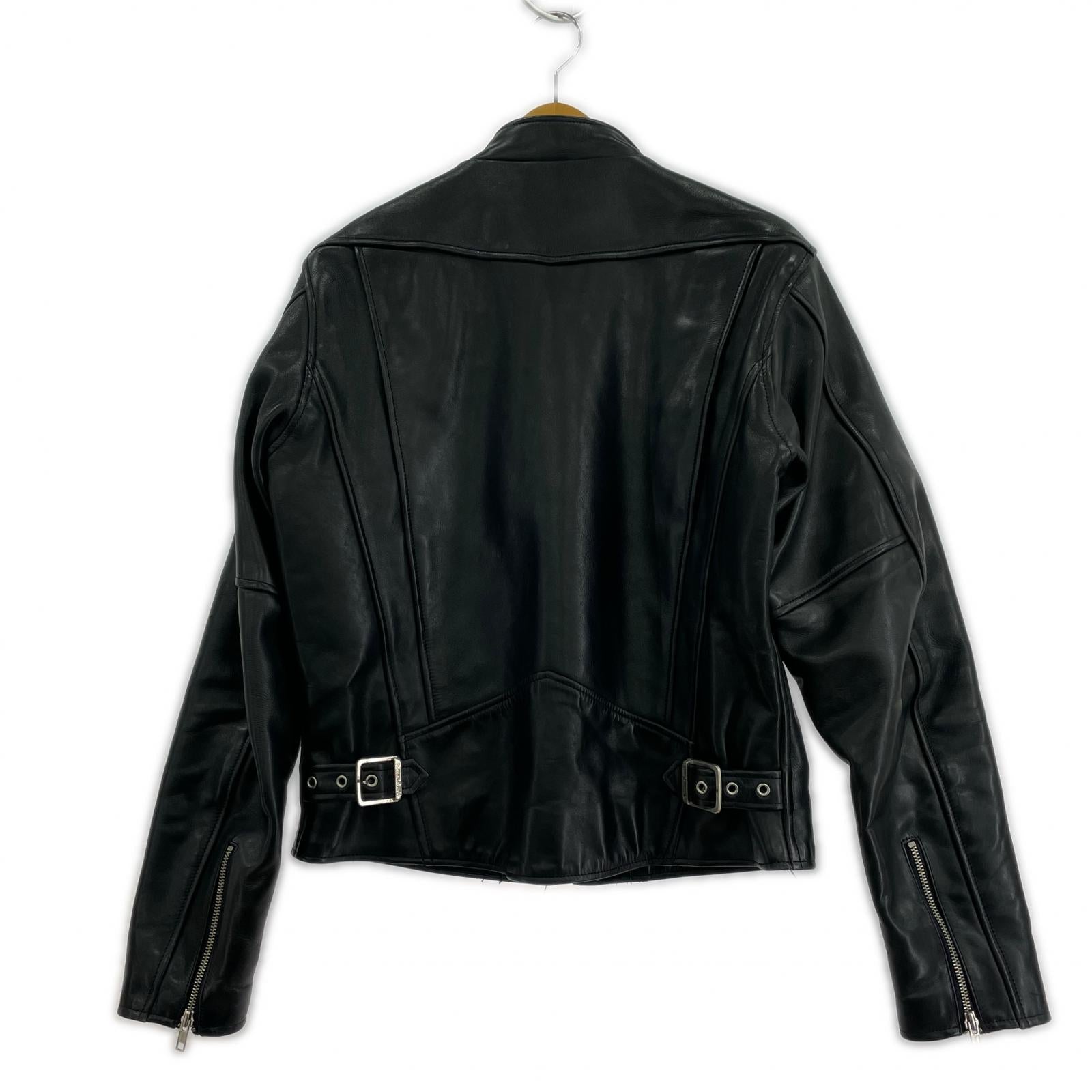 ライダースジャケット レザー シングルライダース M 黒
