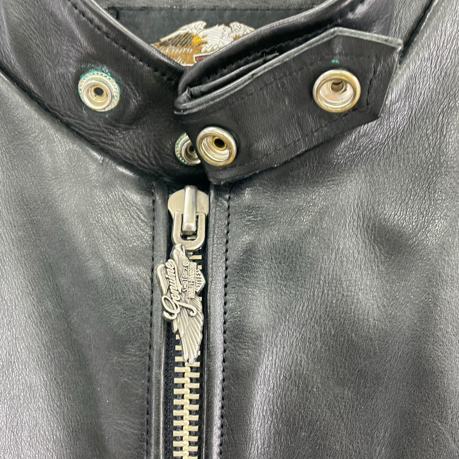 ライダースジャケット レザー シングルライダース M 黒