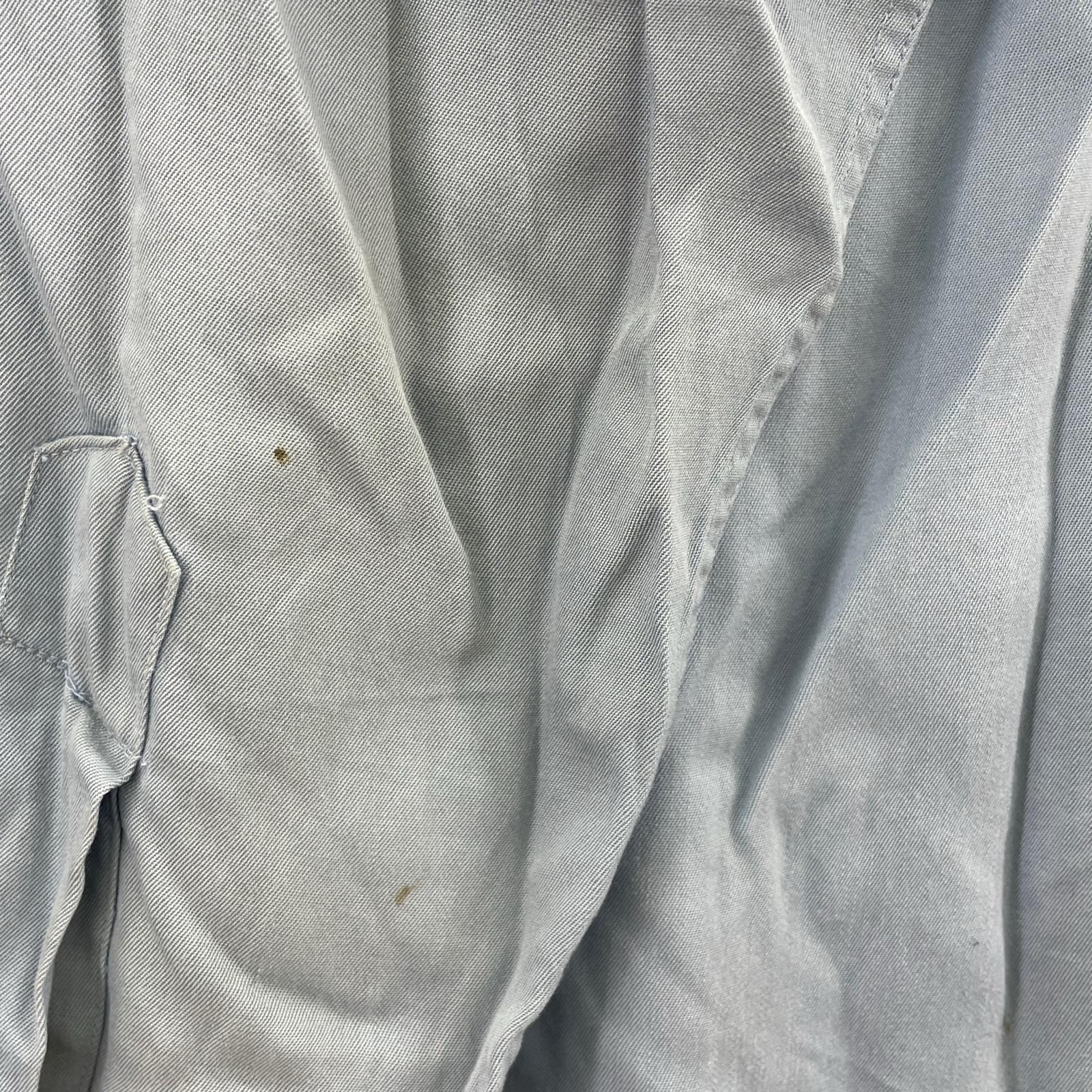 長袖シャツ 50s DAILY DOUBLE rayon gabardine L/S L ブルー