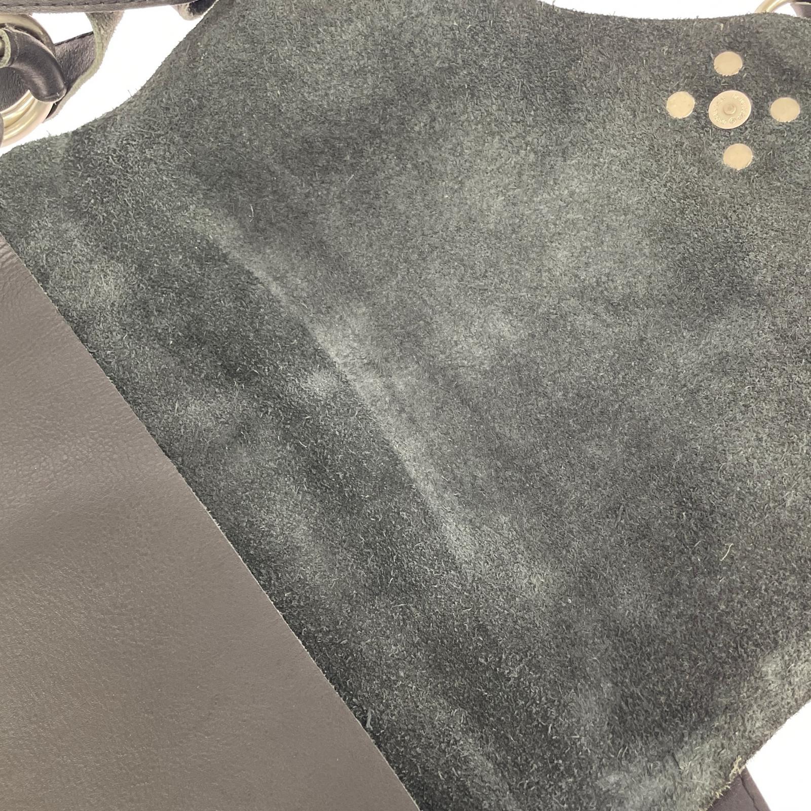 ショルダーバッグ ハンドステッチレザーショルダーバッグ BLK ブラック