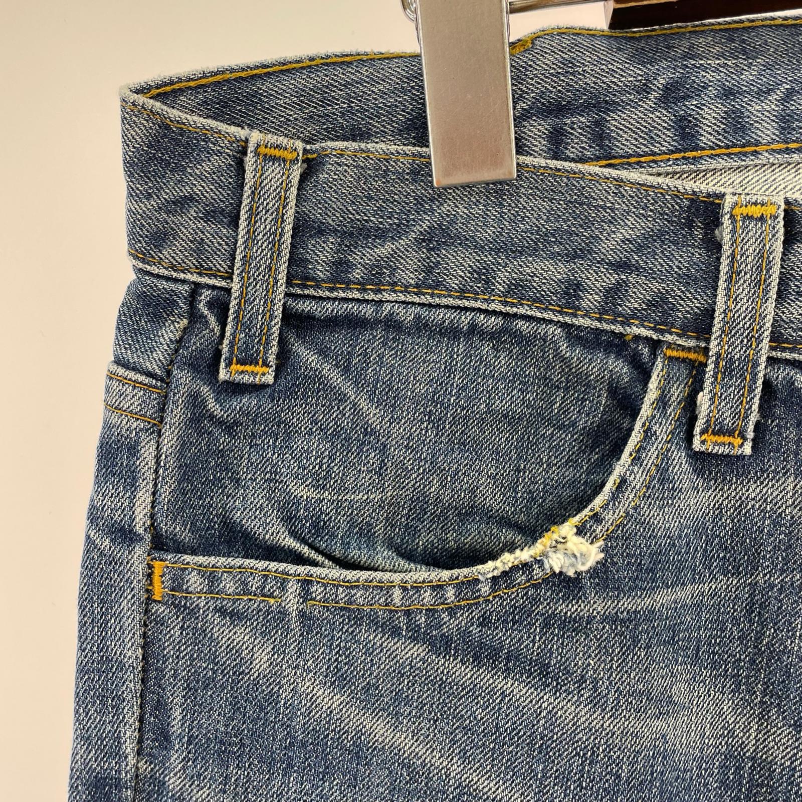 デニムパンツ 00s USA企画レプリカ USA製 646 Flare Denim ブルー