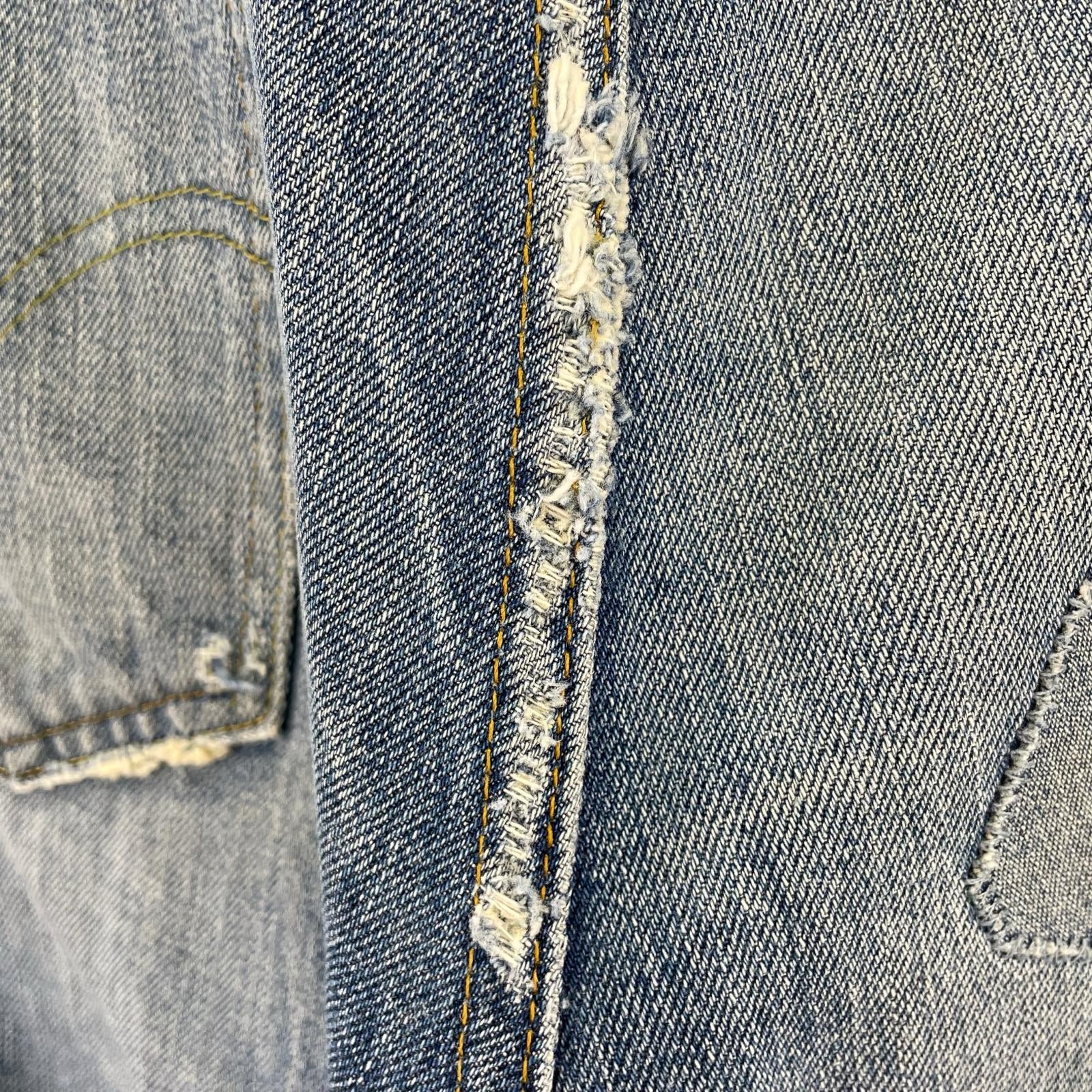 デニムパンツ 00s USA企画レプリカ USA製 646 Flare Denim ブルー
