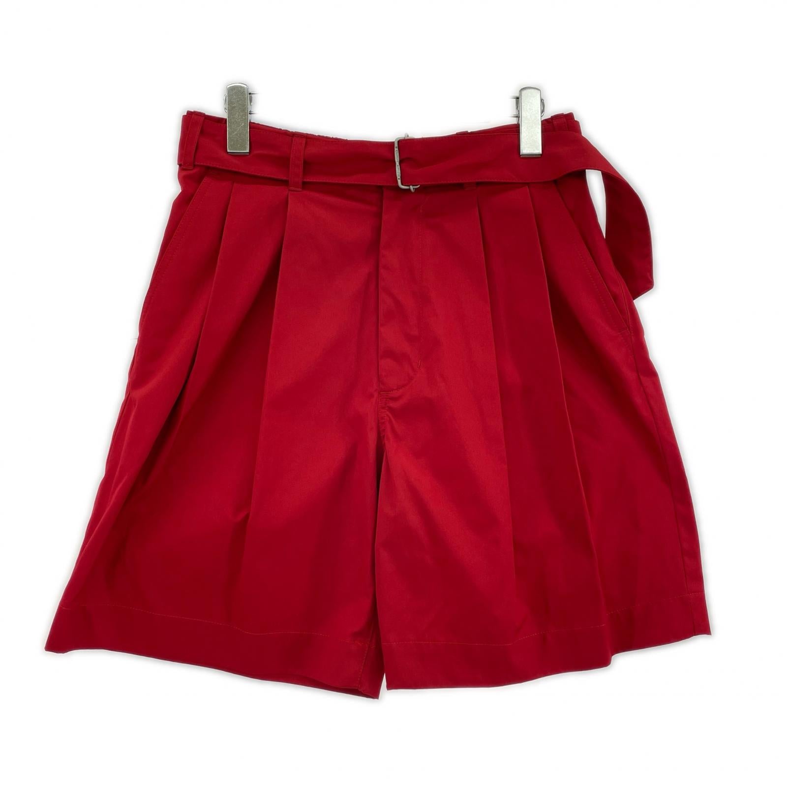 ショートパンツ BIO TWILL Wide Short Pants 1 レッド