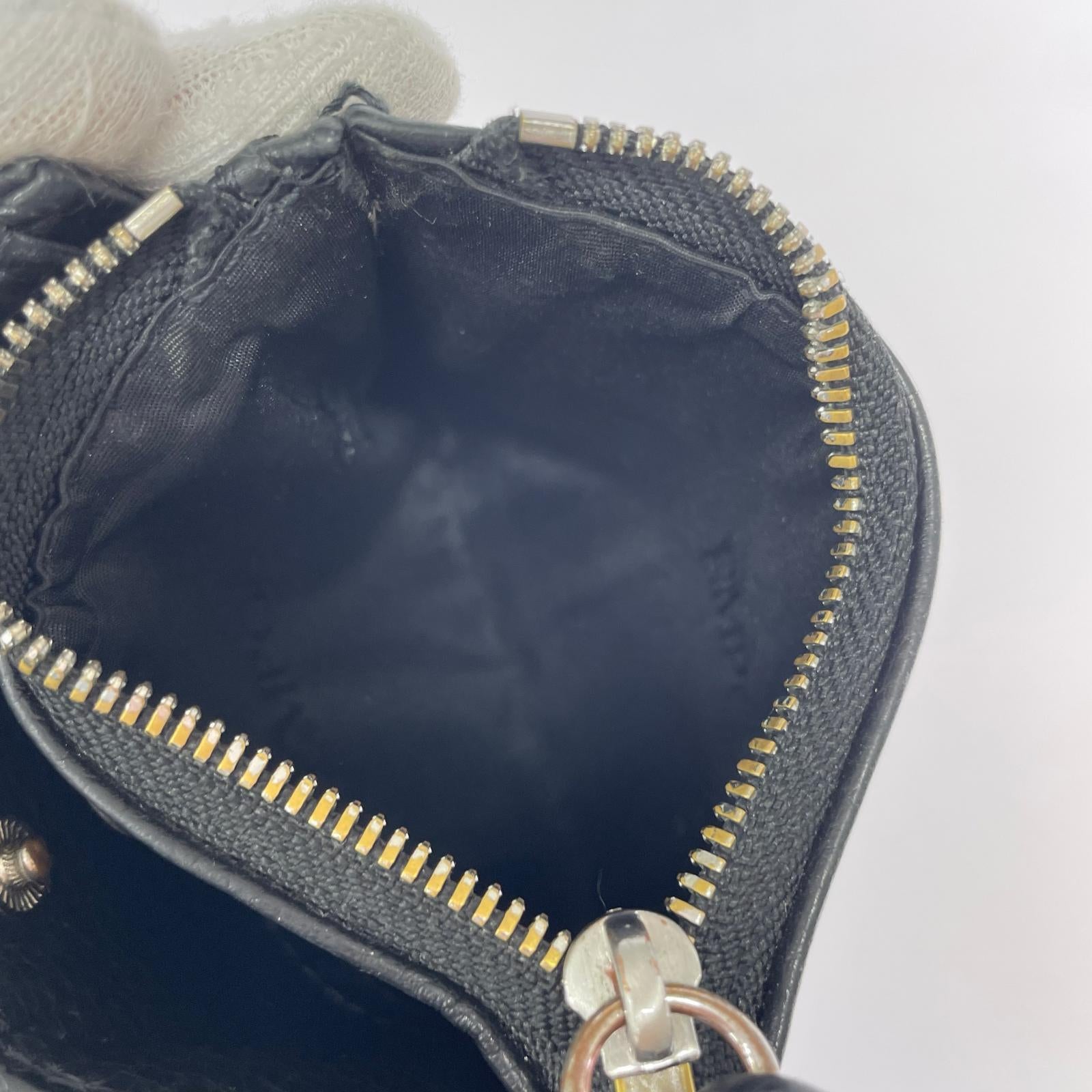 コンパクトウォレット EMPORIO ARMANI 二つ折り レザー 黒 ブラック