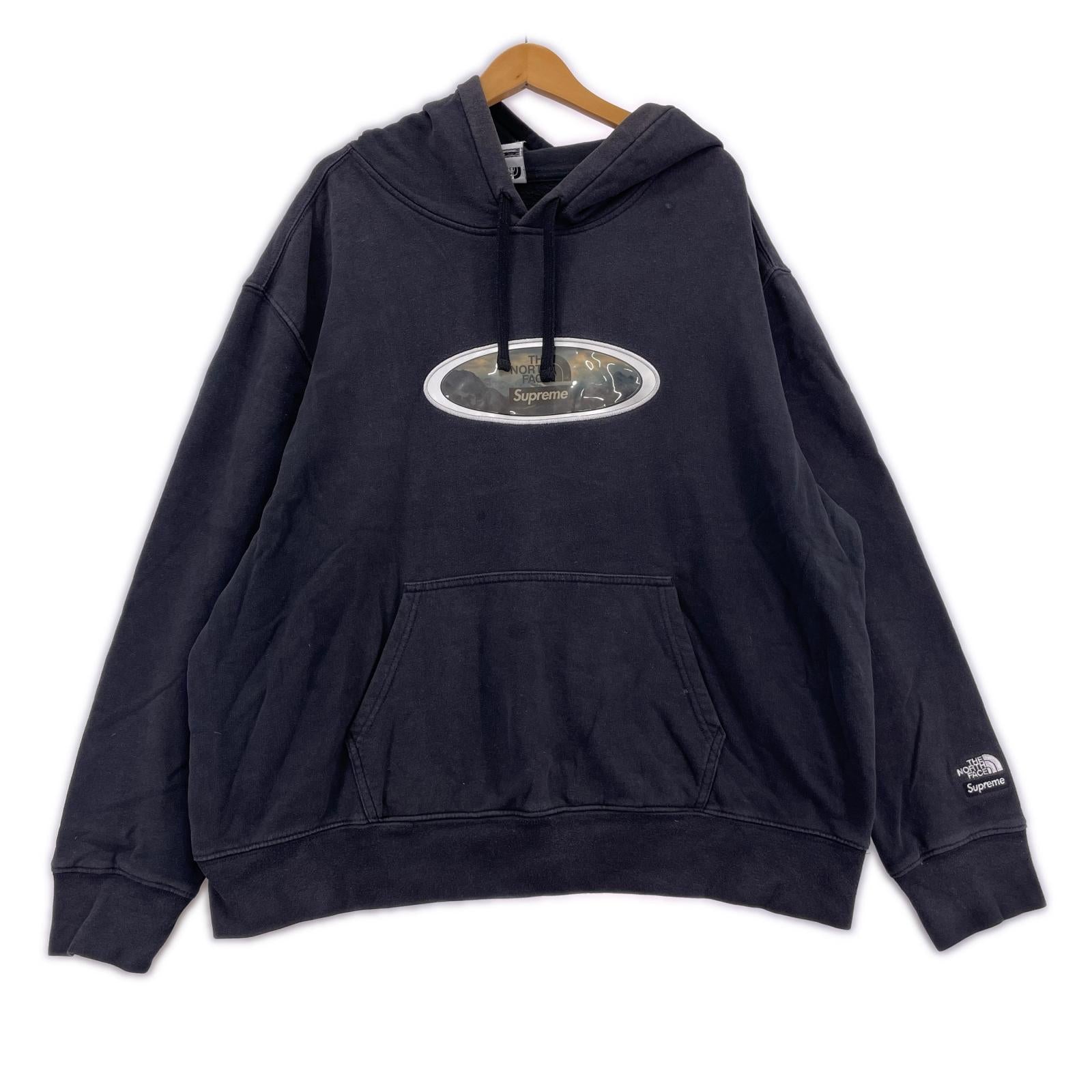 パーカー ×SUPREME 21AW Lenticular Patch Hoodie XL ブラック