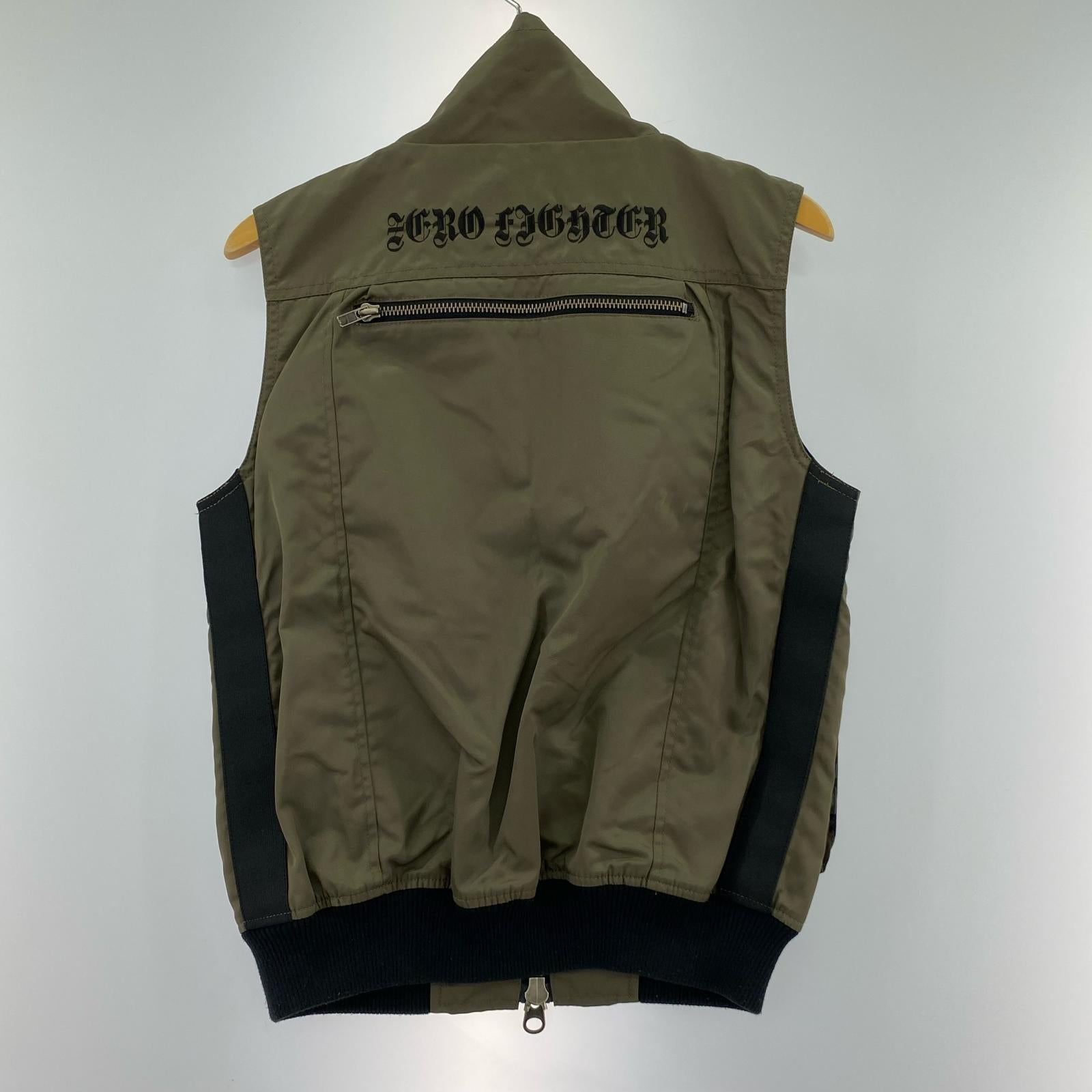 長袖シャツ zero fighter ミリタリーベスト S カーキ